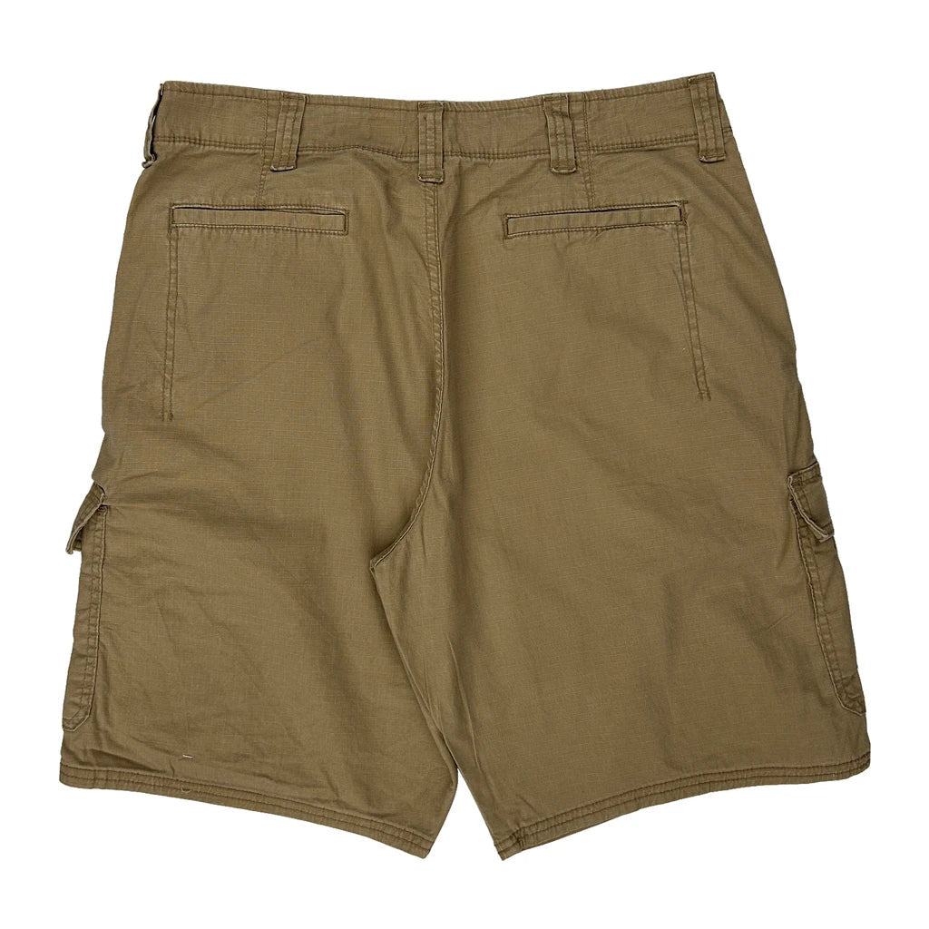 Wrangler Cargo Shorts - 34W 9L Khaki Cotton Refurbished - Thrifted (note: this is a term often used to describe second- refurbished available on Cerqular