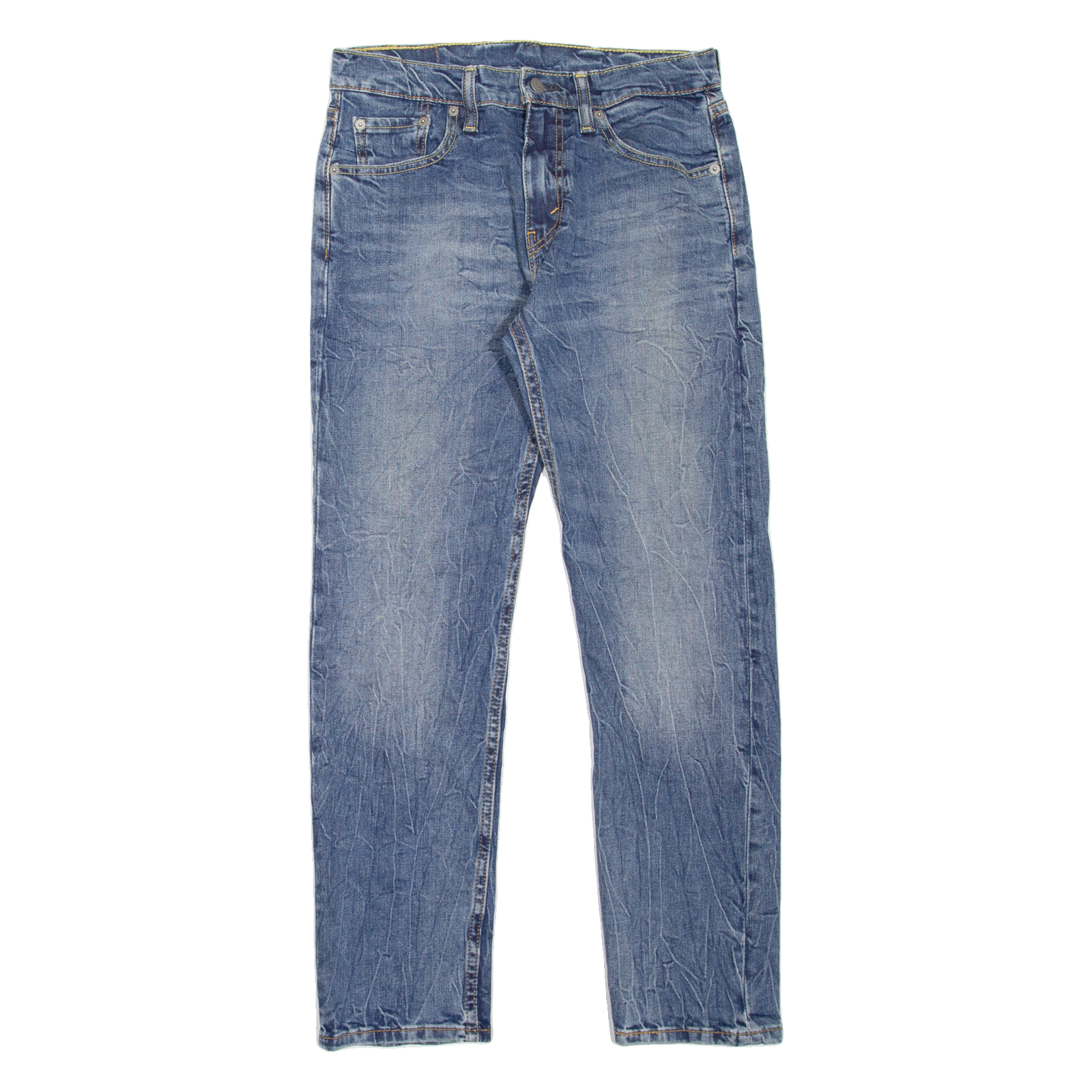 LEVI'S 502 Jeans Mens Blue Regular Tapered Stone Wash W30 L30 Refurbished - N/A refurbished available on Cerqular