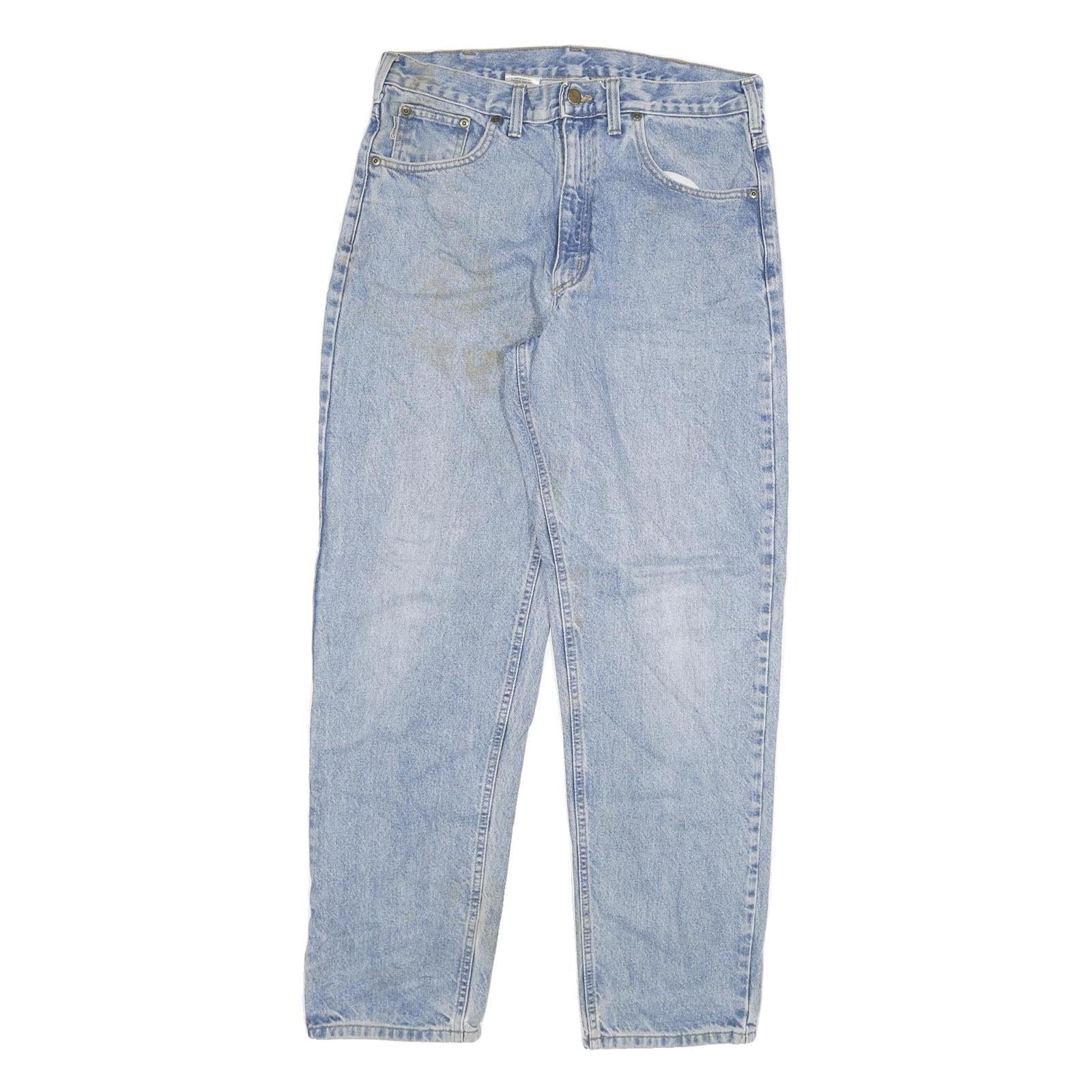 CARHARTT Mens Relaxed Light Blue Denim Jeans W34 L32 Zip Cotton Blend Casual Refurbished - N/A refurbished available on Cerqular