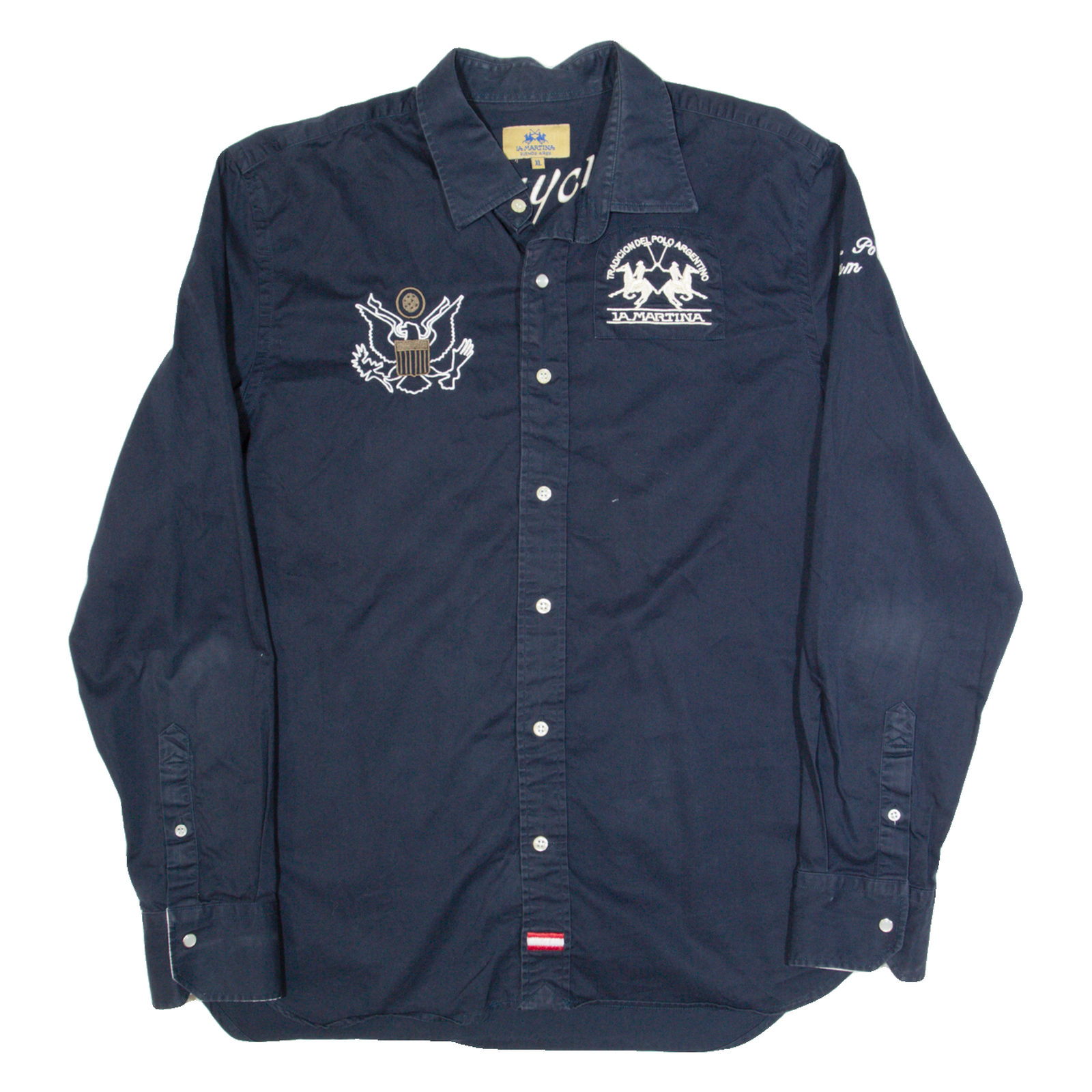 LA MARTINA Mens Plain Shirt Blue Long Sleeve XL Refurbished - N/A refurbished available on Cerqular