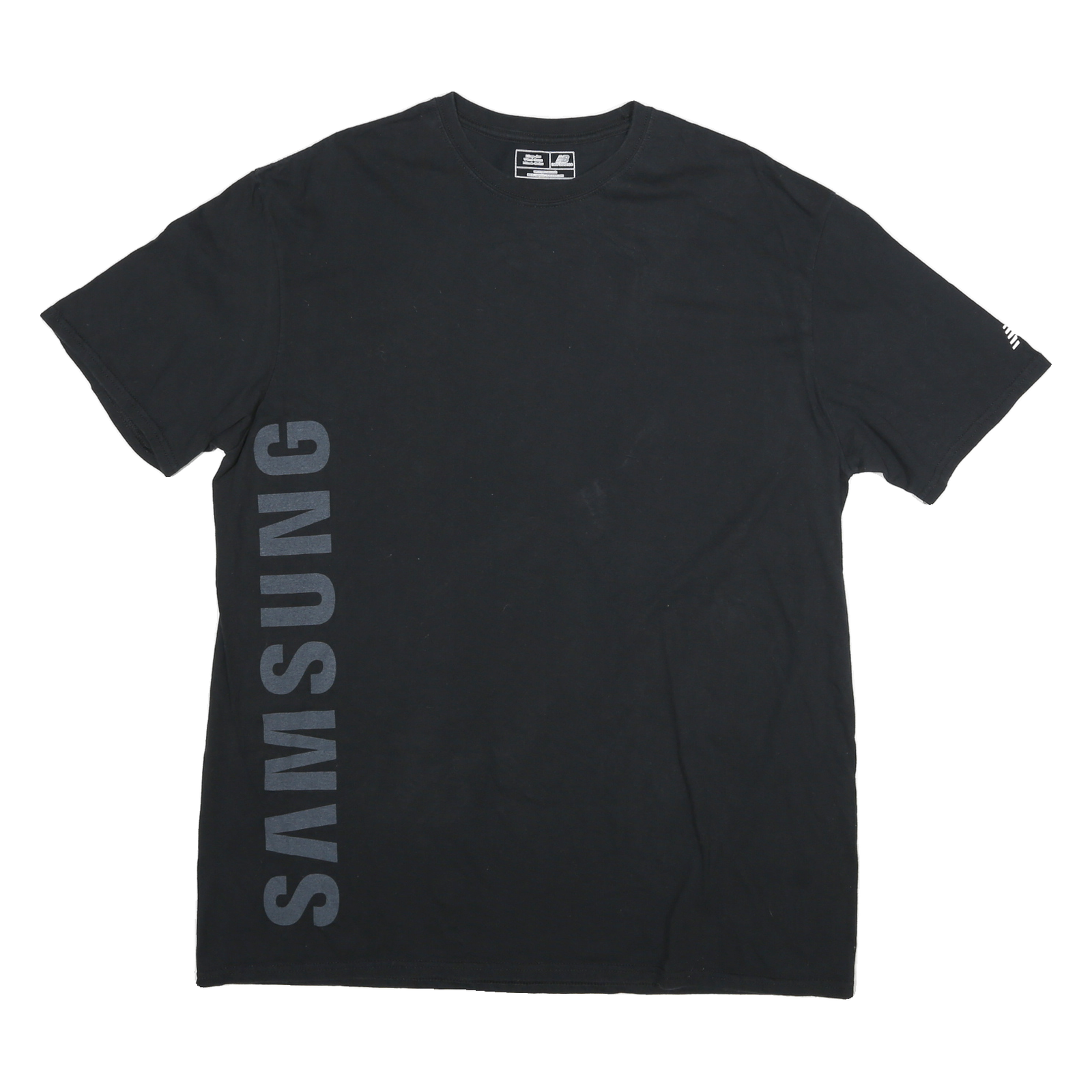 NEW BALANCE Mens Black Samsung Graphic T-Shirt 2XL Short Sleeve Crew Neck Refurbished - N/A refurbished available on Cerqular