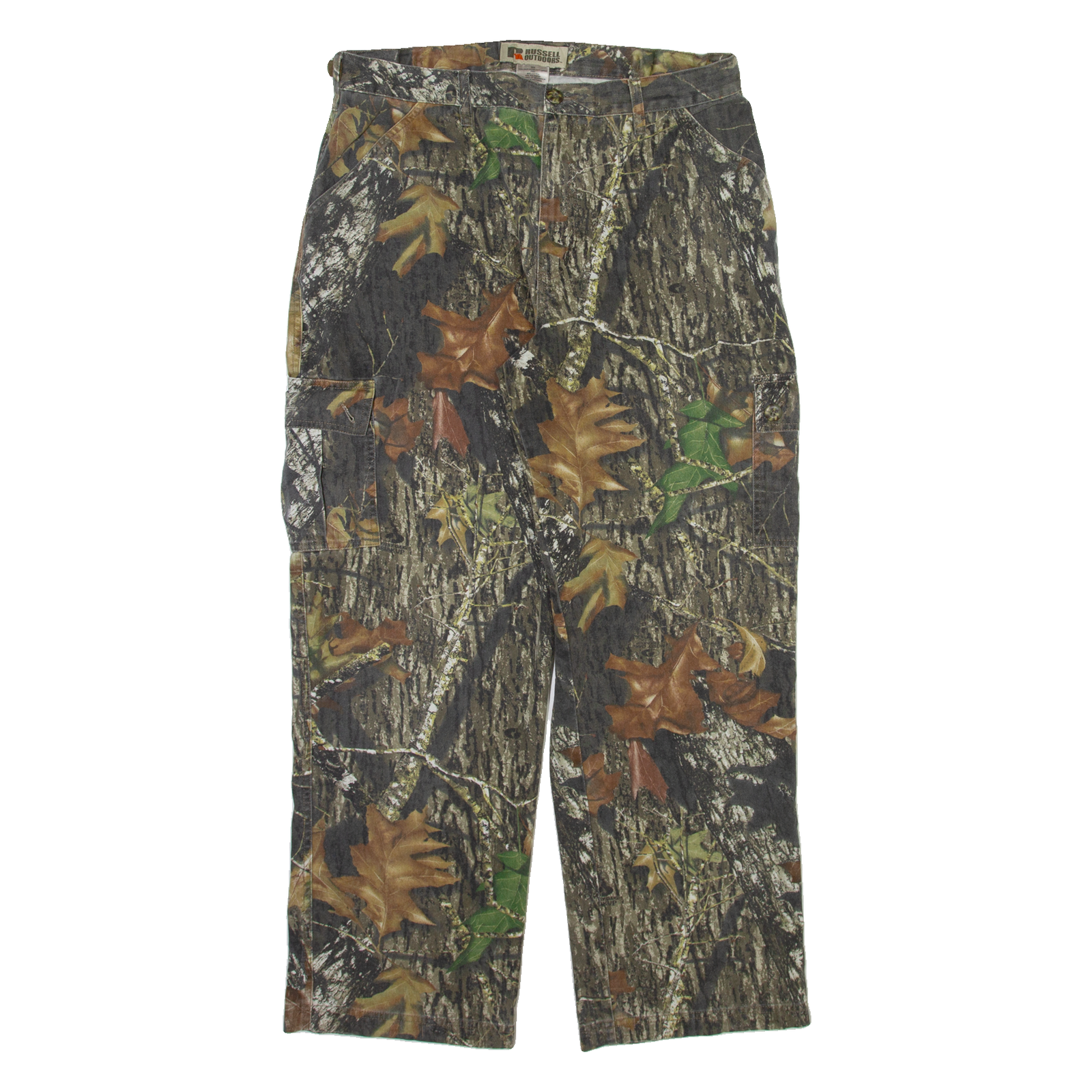 RUSSELL OUTDOORS Cargo Forest Camo Mens Trousers Beige Relaxed Straight W35 L31 Refurbished - N/A refurbished available on Cerqular