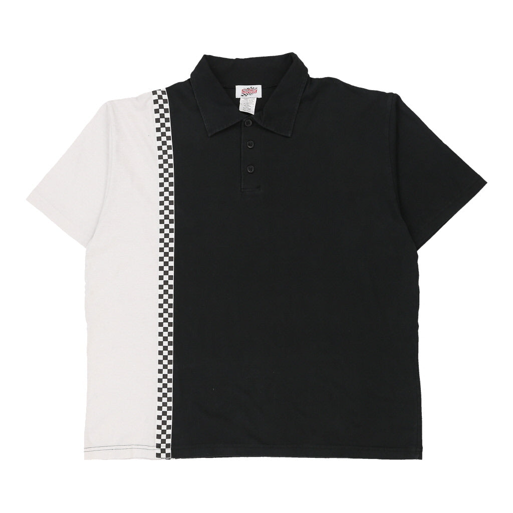 Buy Race Racewear Nascar Polo Shirt - 2XL Black & White Cotton Refurbished - $14.06 Race Racewear Nascar Polo Shirt - 2XL Black & White Cotton Refurbished - Thrifted (note: this is a term often used to describe second- refurbished available on Cerqular