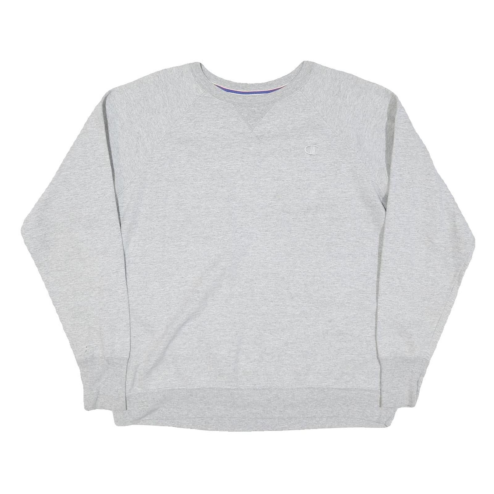 CHAMPION Mens Grey Crew Neck XL Cotton Blend Sweatshirt Pullover Casual Wear Refurbished - N/A refurbished available on Cerqular
