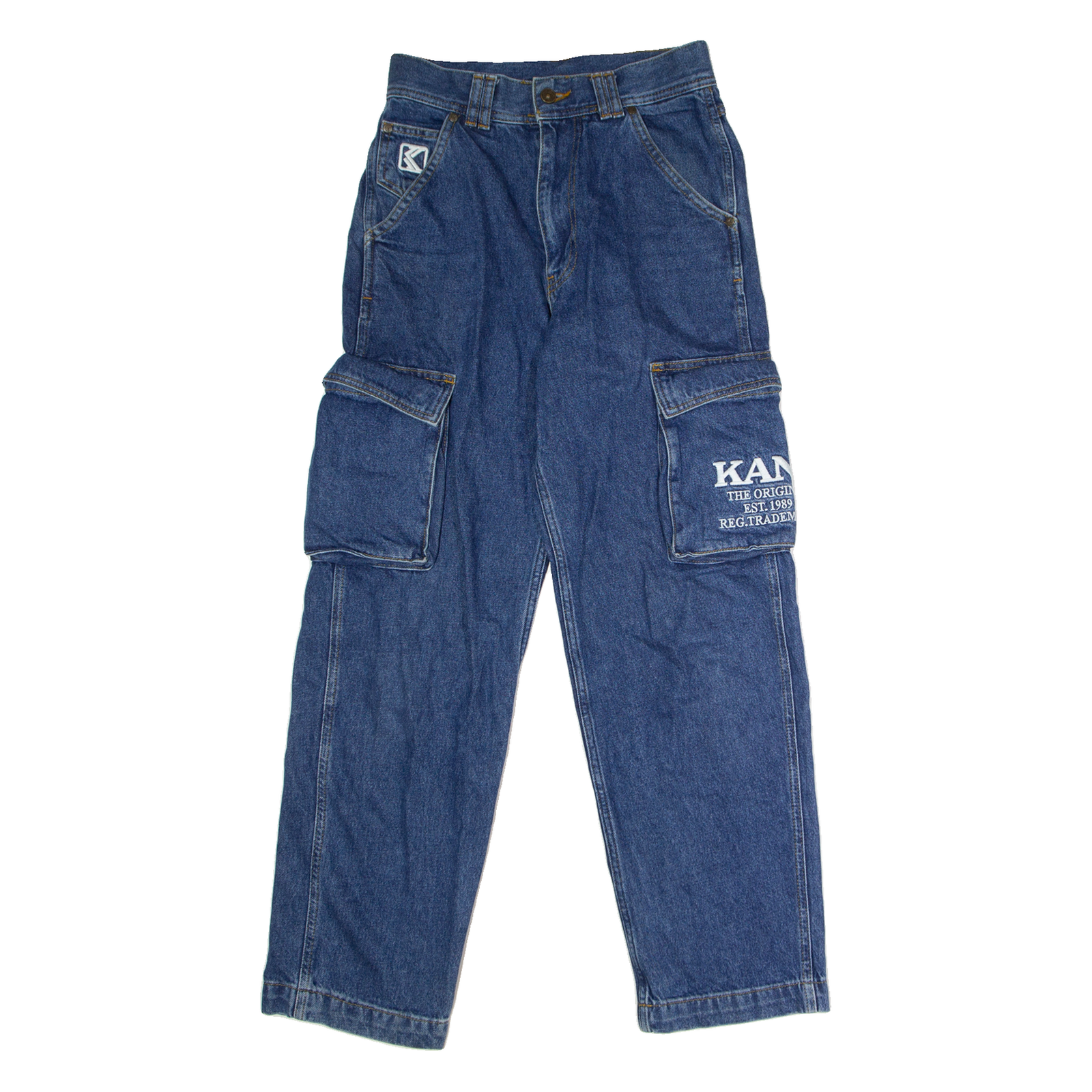 KARL KANI Cargo Mens Jeans Blue Regular Wide-Leg W28 L28 Refurbished - N/A refurbished available on Cerqular