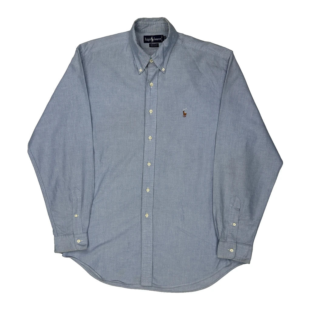 Yarmouth Ralph Lauren Shirt - Large Blue Cotton Refurbished - Thrifted (note: this is a term often used to describe second- refurbished available on Cerqular