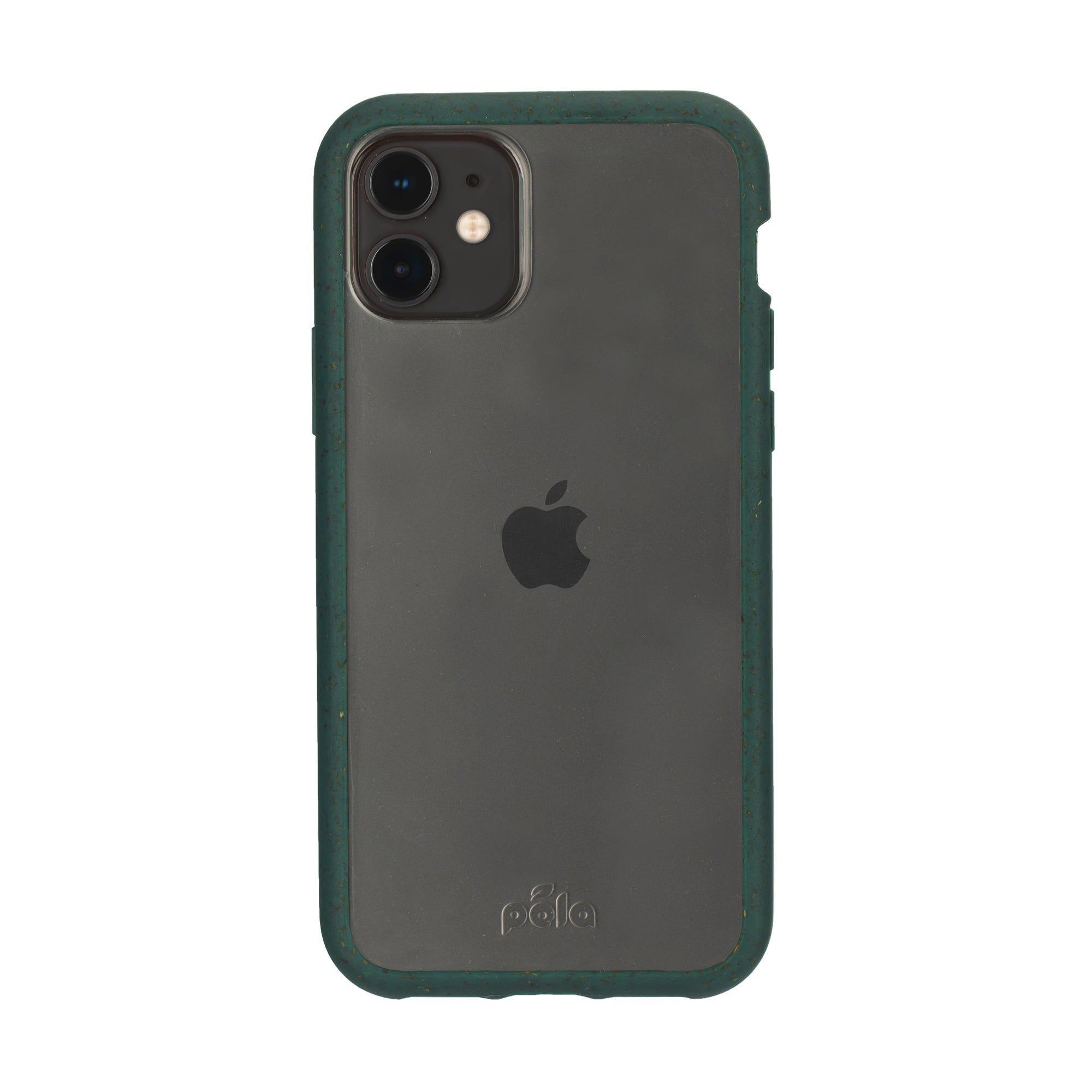 Clear iPhone 11 Case with Green Ridge Refurbished - Pela Case refurbished available on Cerqular