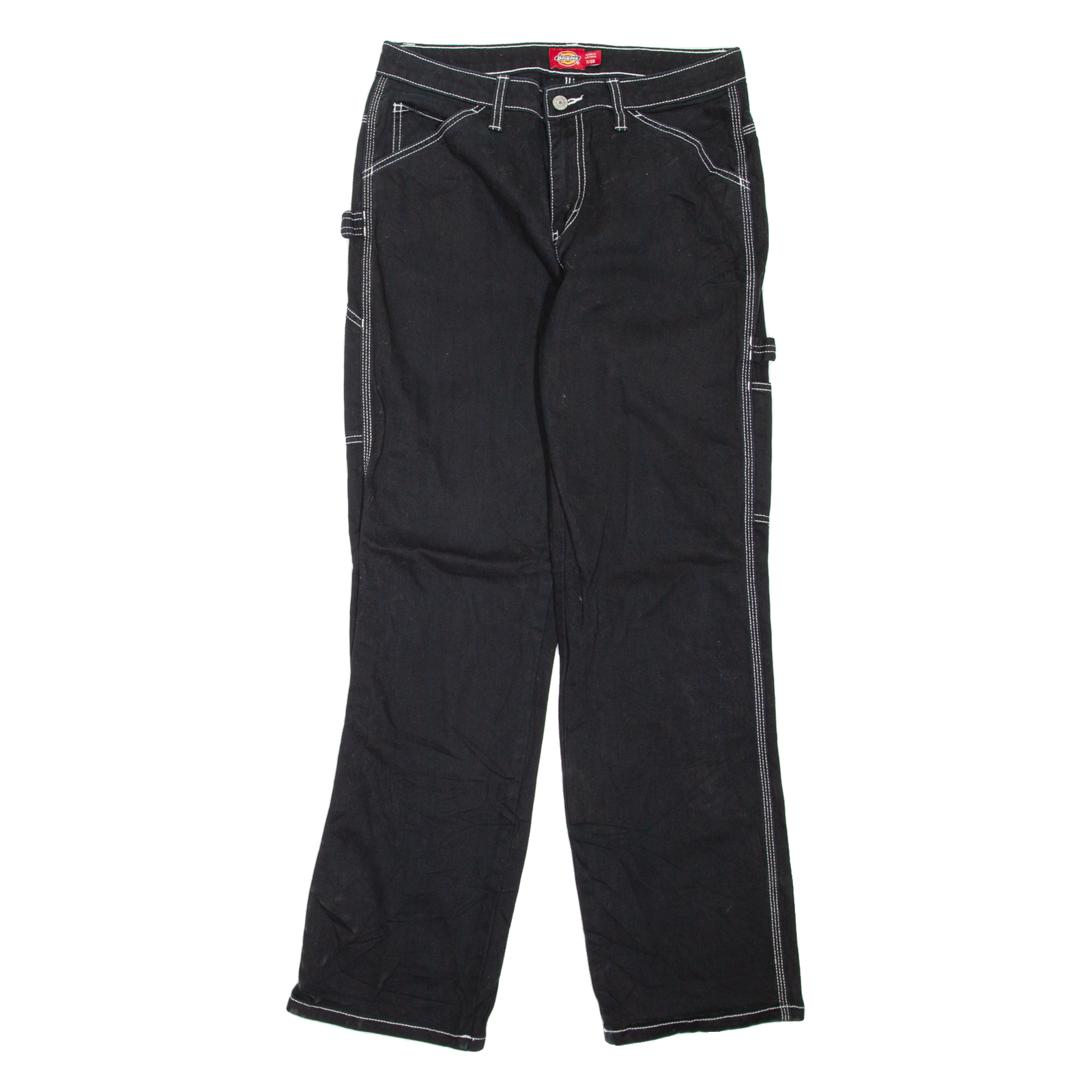 DICKIES Carpenter Workwear Womens Trousers Black Regular Straight W28 L30 Refurbished - N/A refurbished available on Cerqular