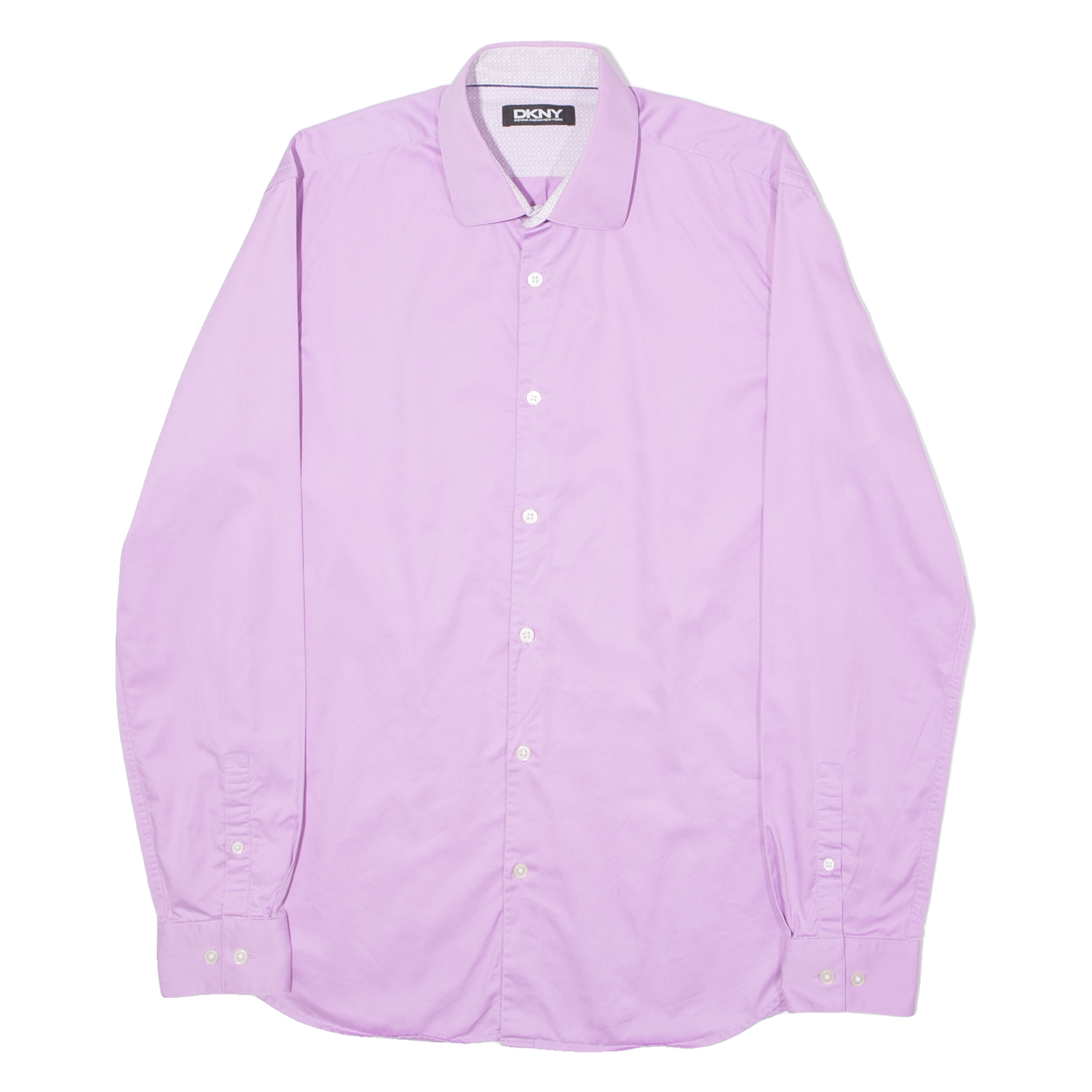 DKNY Mens Plain Shirt Pink Long Sleeve M Refurbished - N/A refurbished available on Cerqular