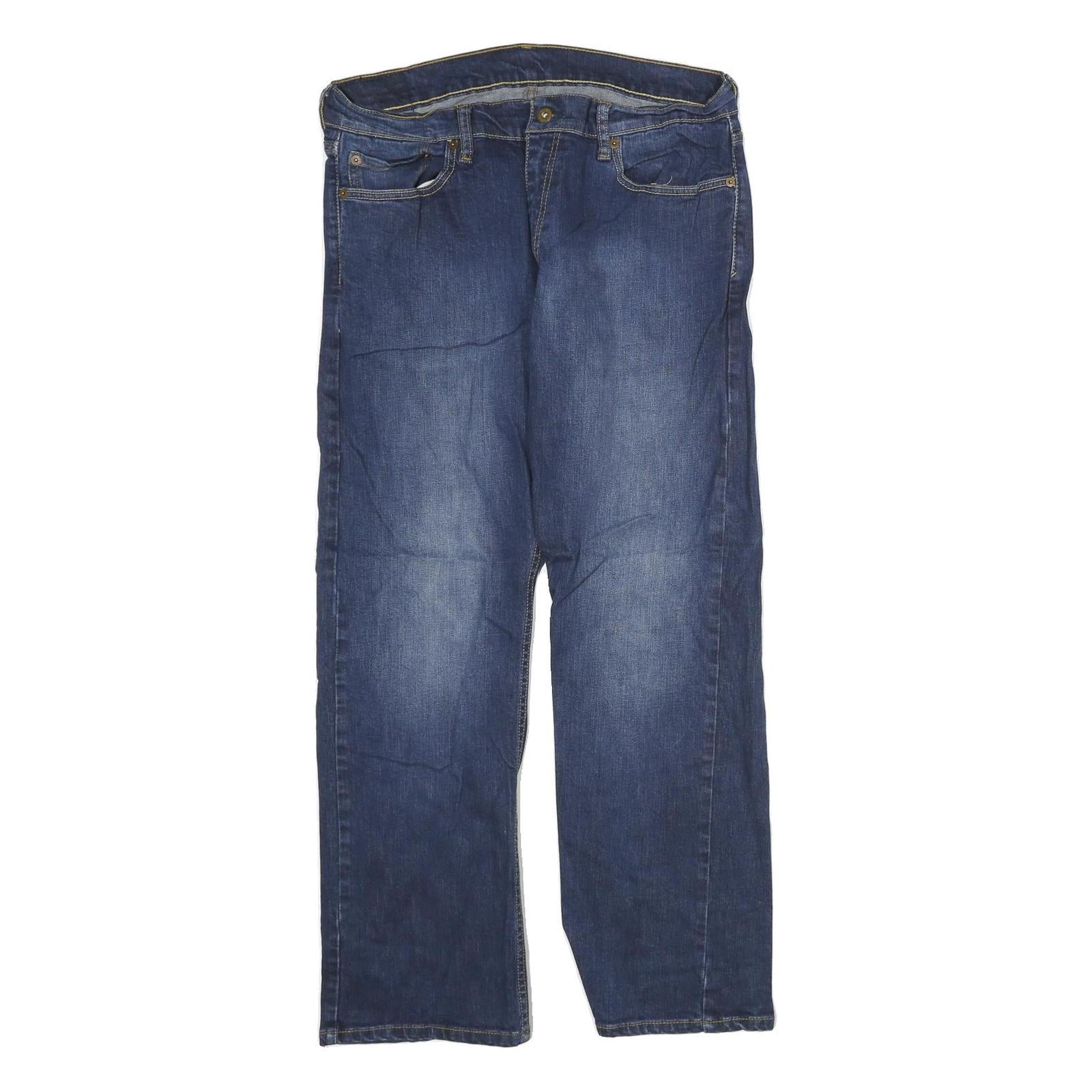 LEVI'S Mens Jeans Blue Regular Straight Denim Medium W36 L30 Authentic Fit Zip Refurbished - N/A refurbished available on Cerqular