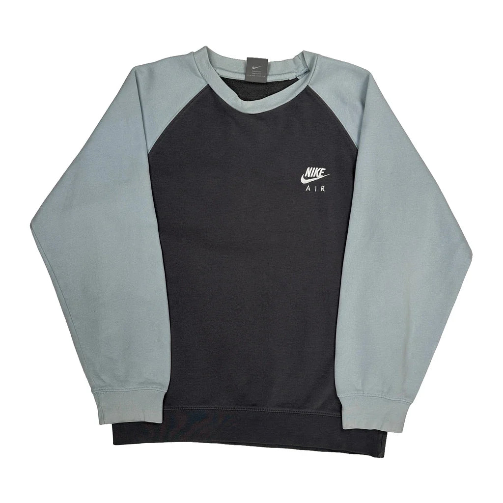 Nike Air Nike Sweatshirt - Large Black Cotton Refurbished - Thrifted (note: this is a term often used to describe second- refurbished available on Cerqular