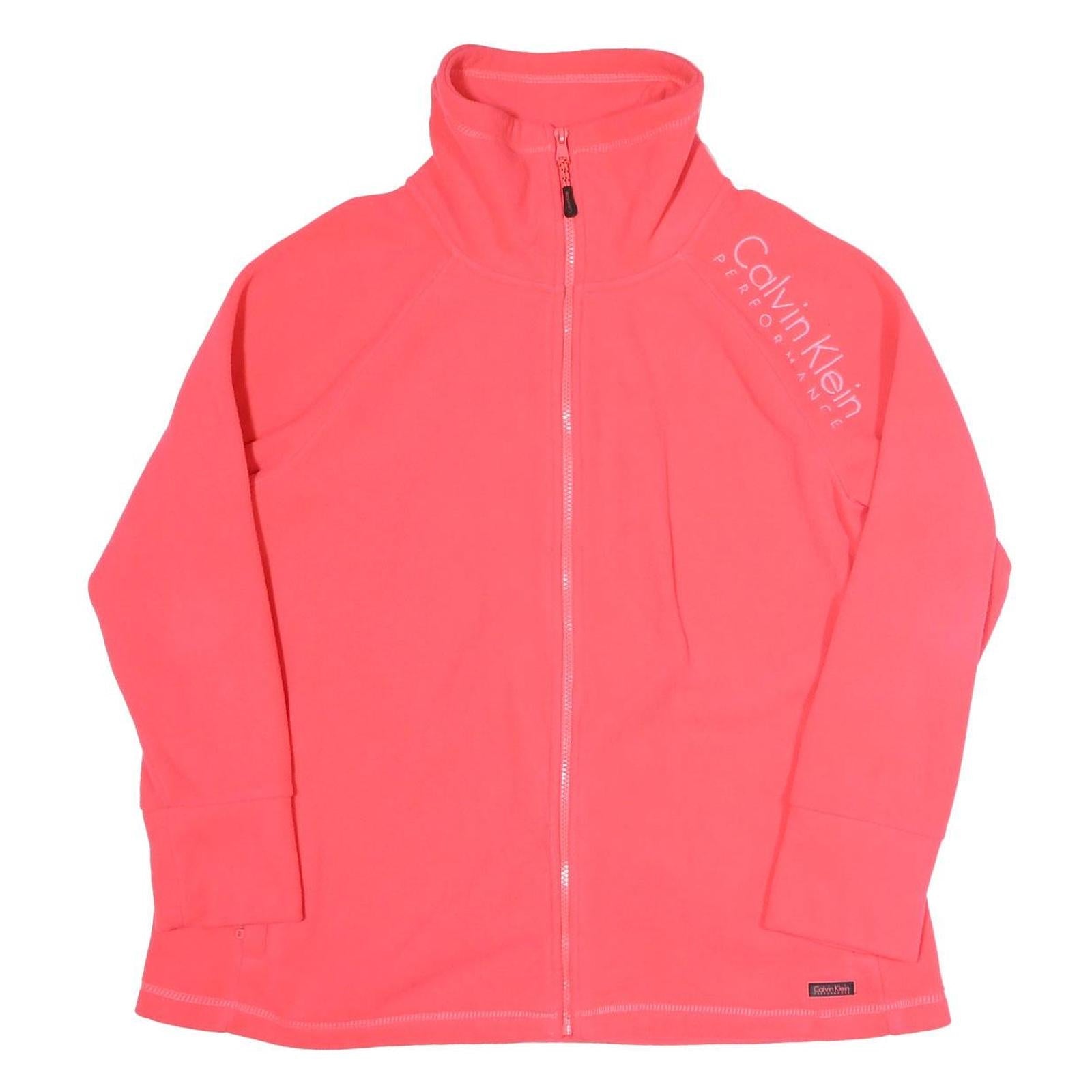 CALVIN KLEIN PERFORMANCE Womens Pink Jacket XL Polyester Blend Zip Athletic Refurbished - N/A refurbished available on Cerqular