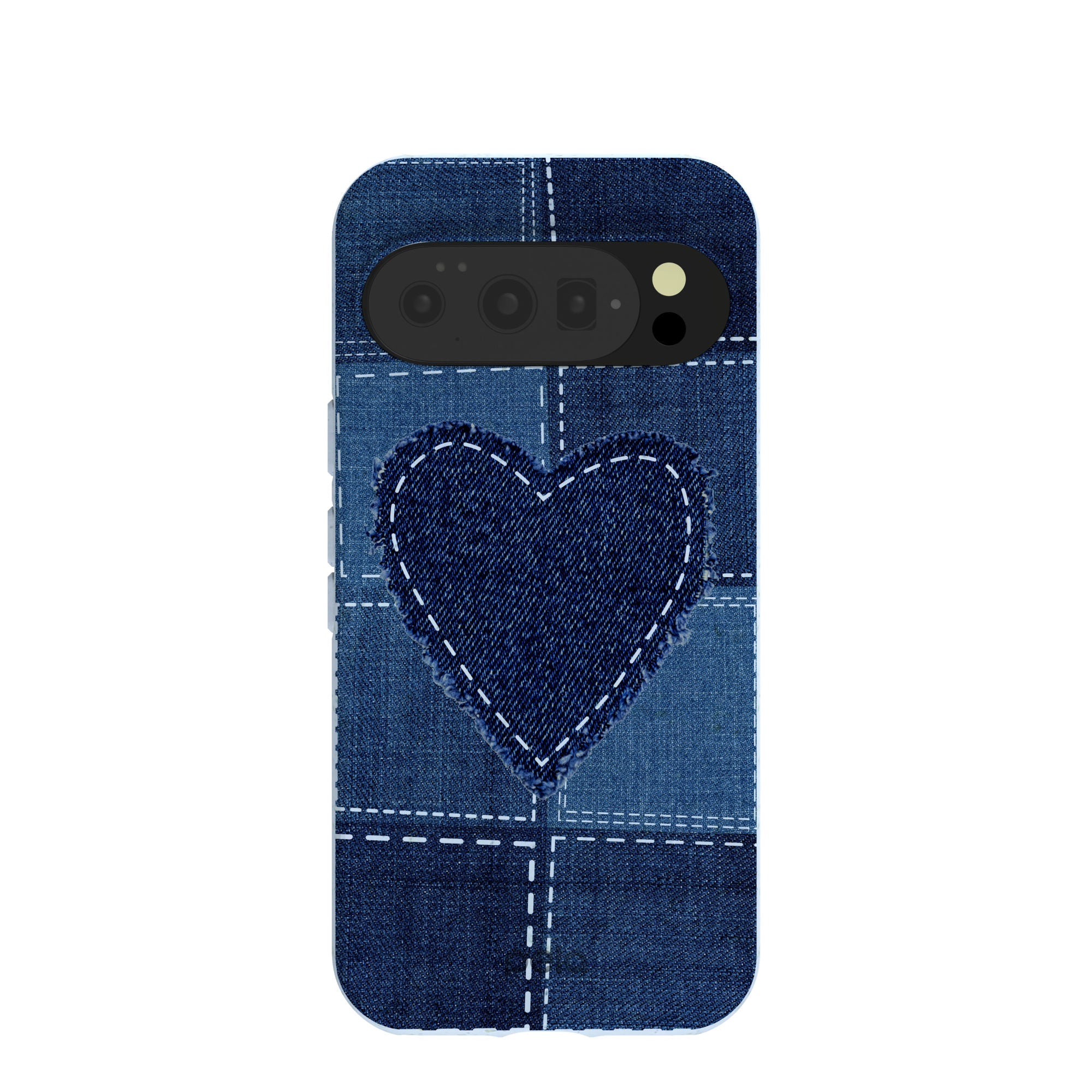 Buy Powder Blue Denim Heart Google Pixel 10/10 Pro Case Refurbished - $65.00 Powder Blue Denim Heart Google Pixel 10/10 Pro Case Refurbished - Pela Case refurbished available on Cerqular