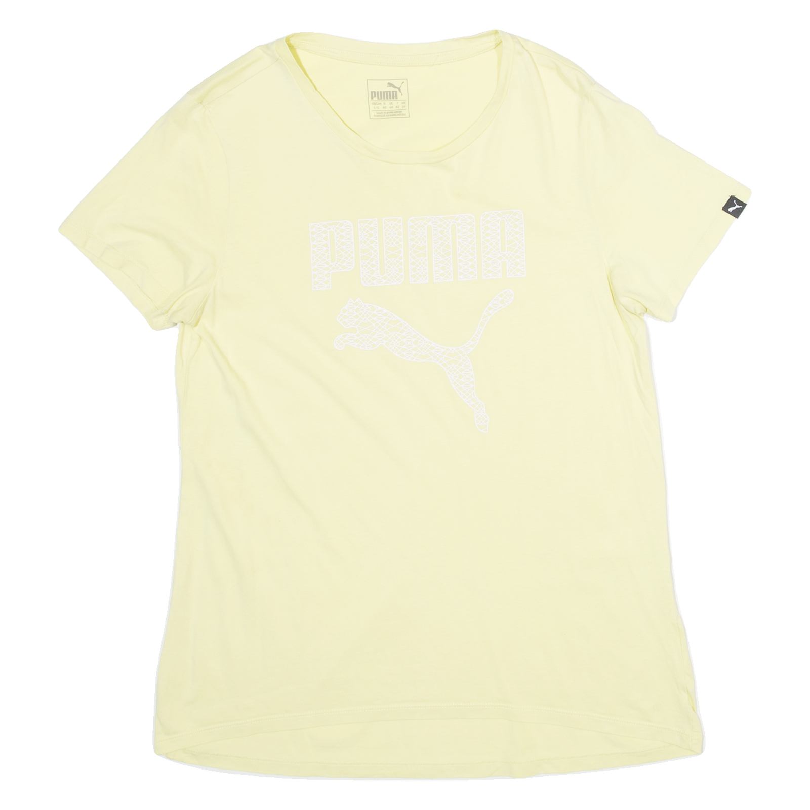 PUMA Womens T-Shirt Yellow L Refurbished - N/A refurbished available on Cerqular