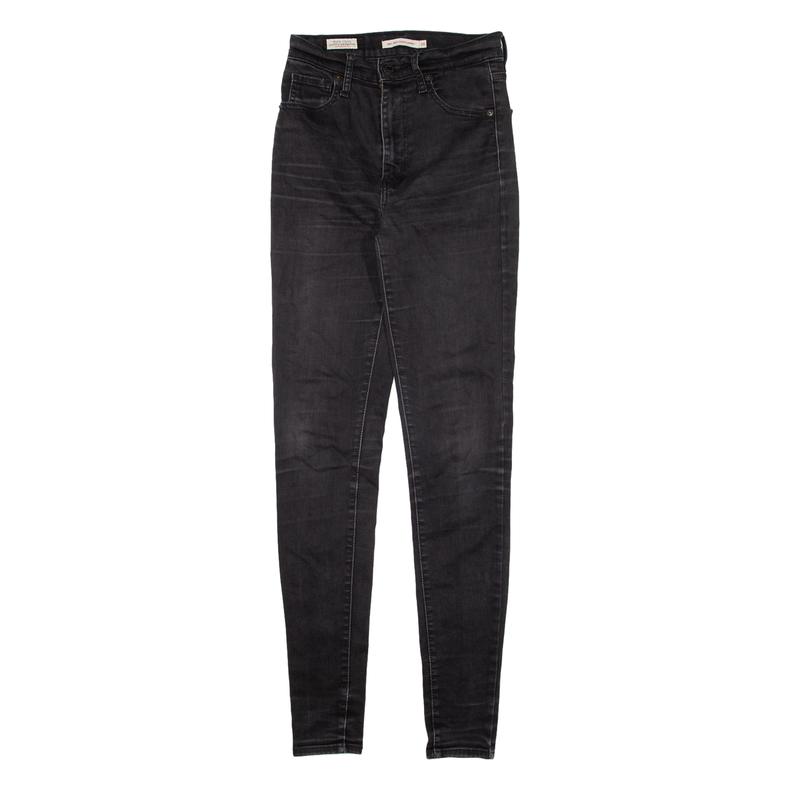 LEVI'S Mile High BIG E Womens Jeans Black Slim Skinny W26 L32 Refurbished - N/A refurbished available on Cerqular
