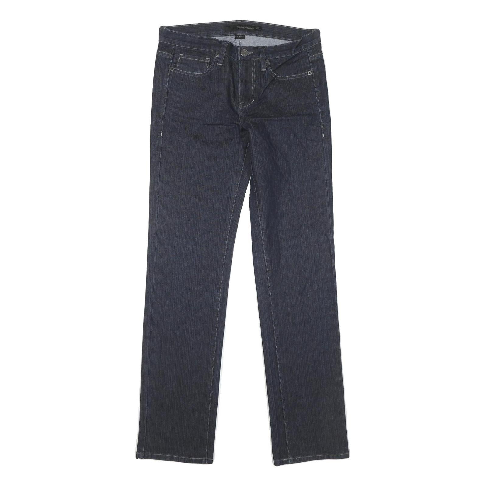 CALVIN KLEIN Womens Regular Fit Blue Denim Jeans W32 L33 Classic Zip Pockets Refurbished - N/A refurbished available on Cerqular