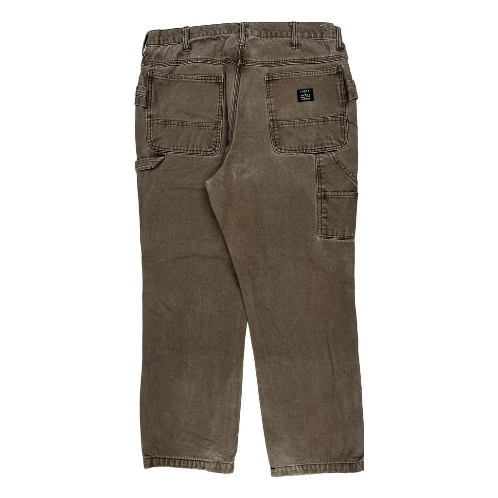 Unbranded Carpenter Trousers - 36W 30L Brown Cotton Refurbished - Thrifted (note: this is a term often used to describe second- refurbished available on Cerqular