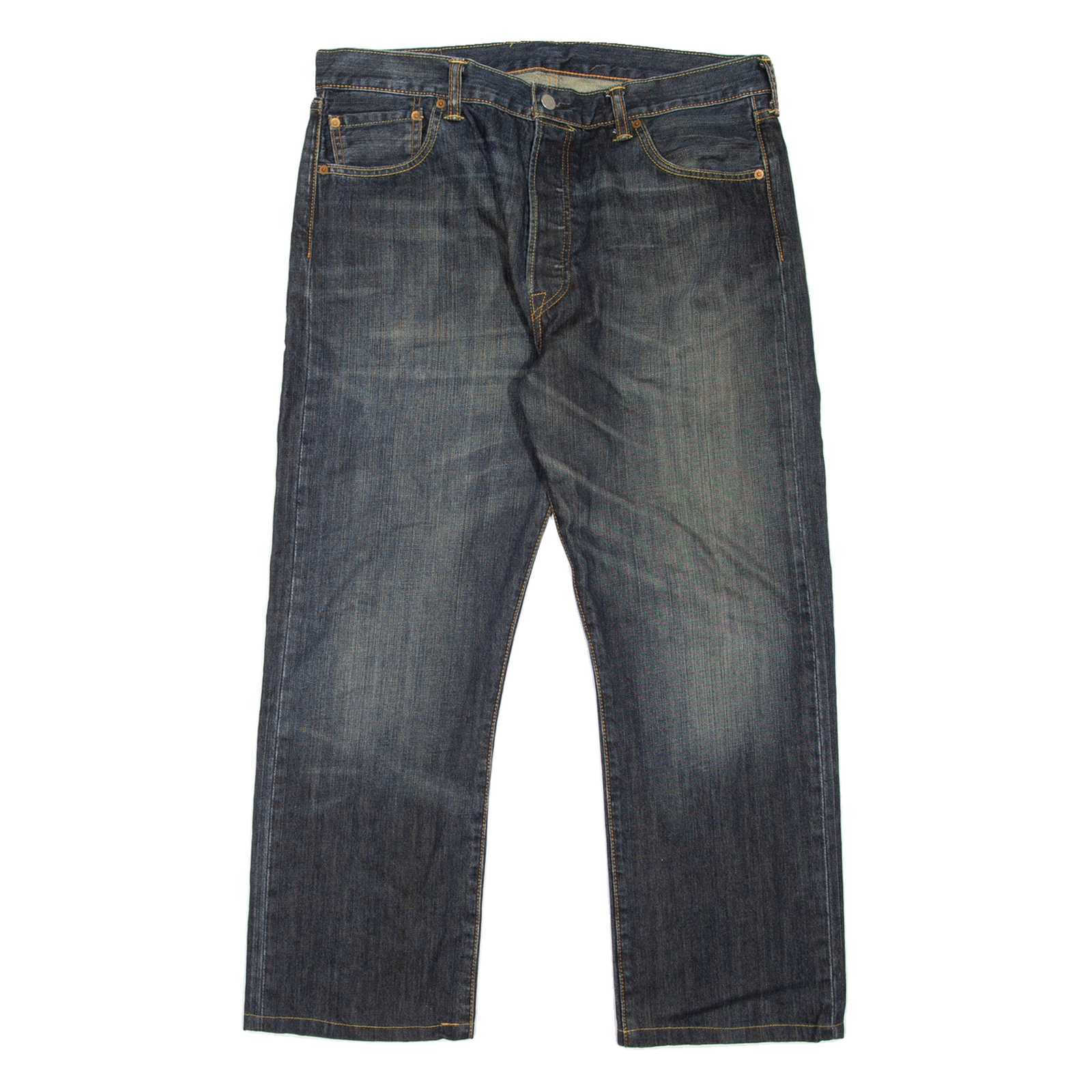 LEVI'S 501 Jeans Mens Blue Regular Straight Stone Wash W36 L27 Refurbished - N/A refurbished available on Cerqular