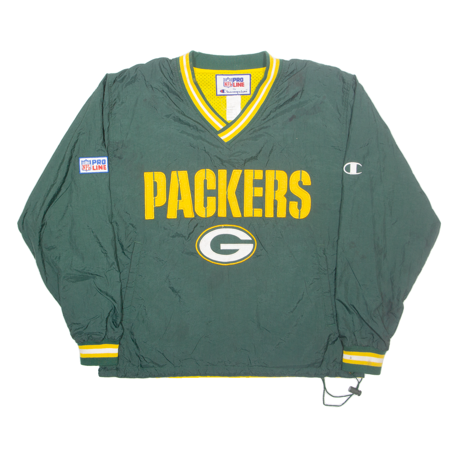 CHAMPION NFL Green Bay Packers Mens Pullover Jacket Green Nylon M Refurbished - N/A refurbished available on Cerqular