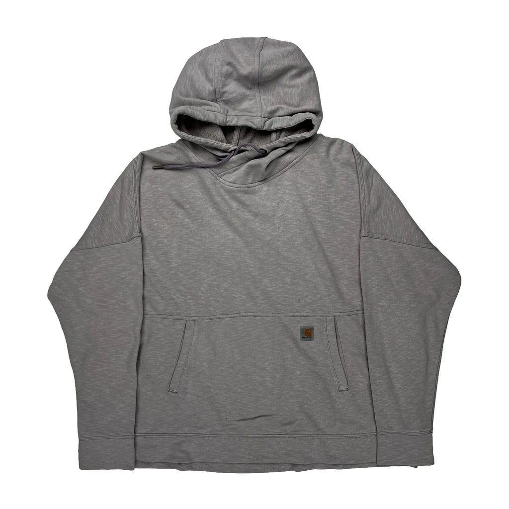 Carhartt Hoodie - 2XL Grey Cotton Blend Refurbished - Thrifted (note: this is a term often used to describe second- refurbished available on Cerqular