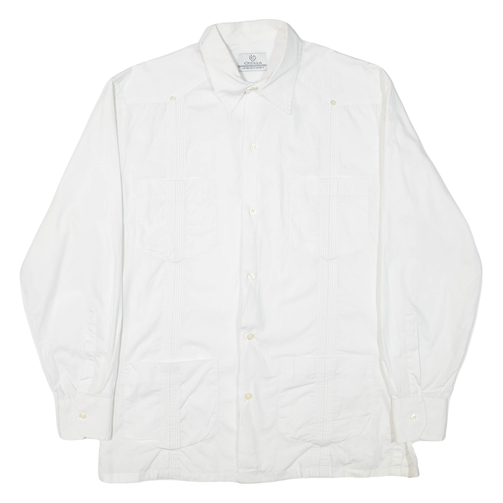 CRIOLLA Mens Plain Shirt White Long Sleeve L Refurbished - N/A refurbished available on Cerqular