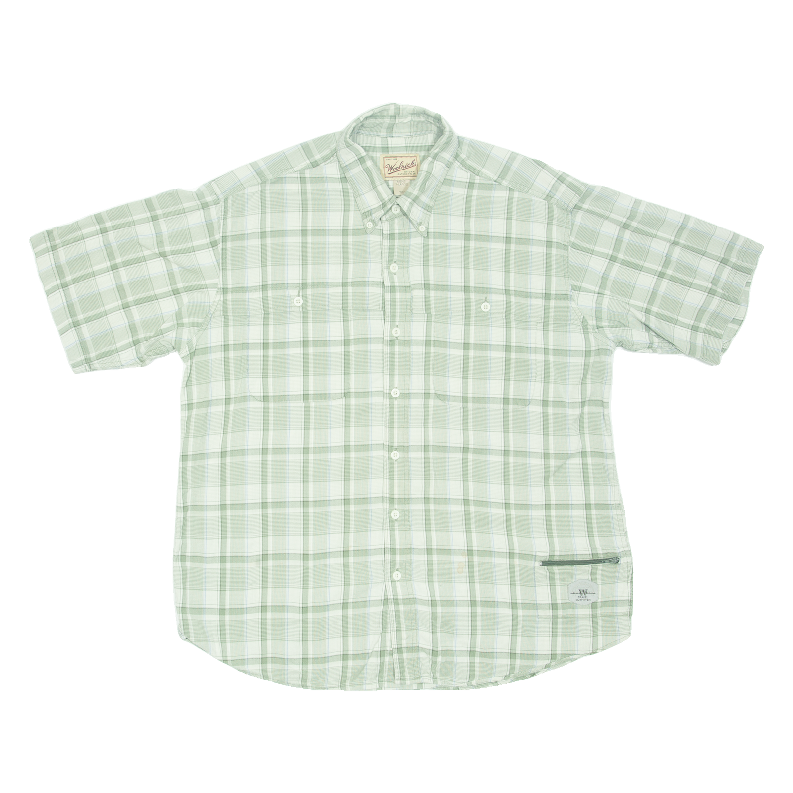 WOOLRICH Travel Outfitter Mens Flannel Shirt Green Check XL Refurbished - N/A refurbished available on Cerqular
