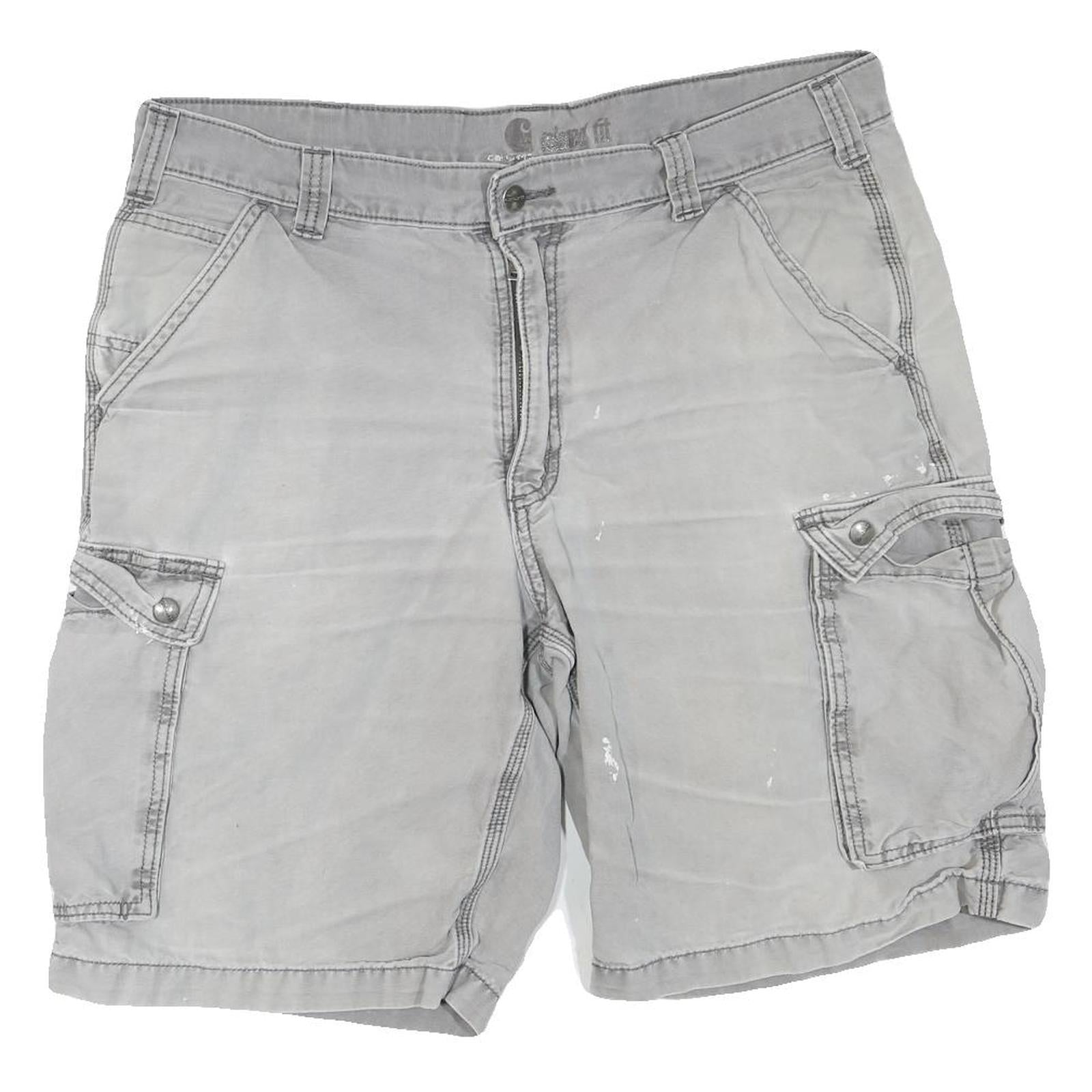 CARHARTT Mens Grey Cargo Cotton Blend Shorts L W36 Workwear Utility Casual Refurbished - N/A refurbished available on Cerqular