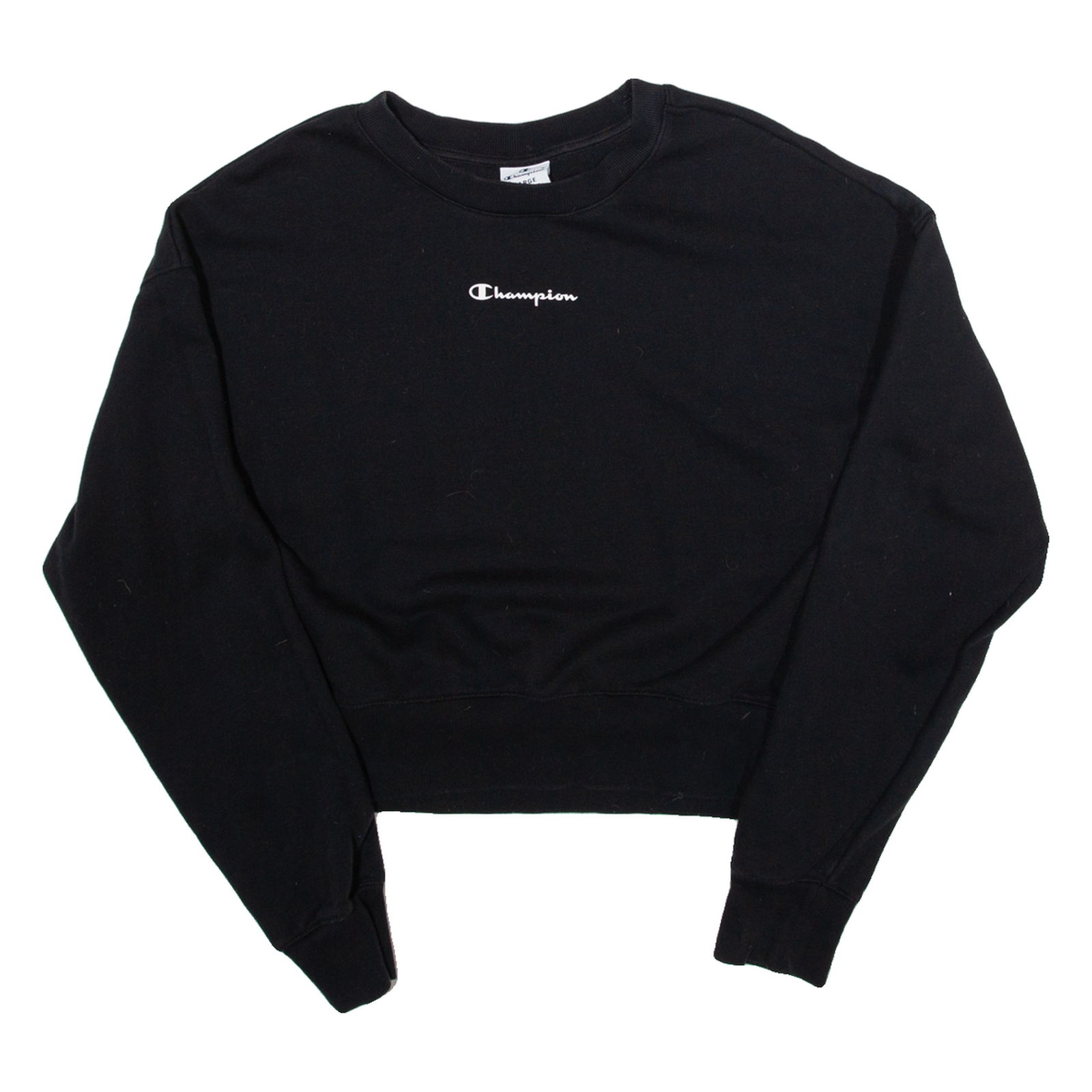 CHAMPION Womens Sweatshirt Black L Refurbished - N/A refurbished available on Cerqular