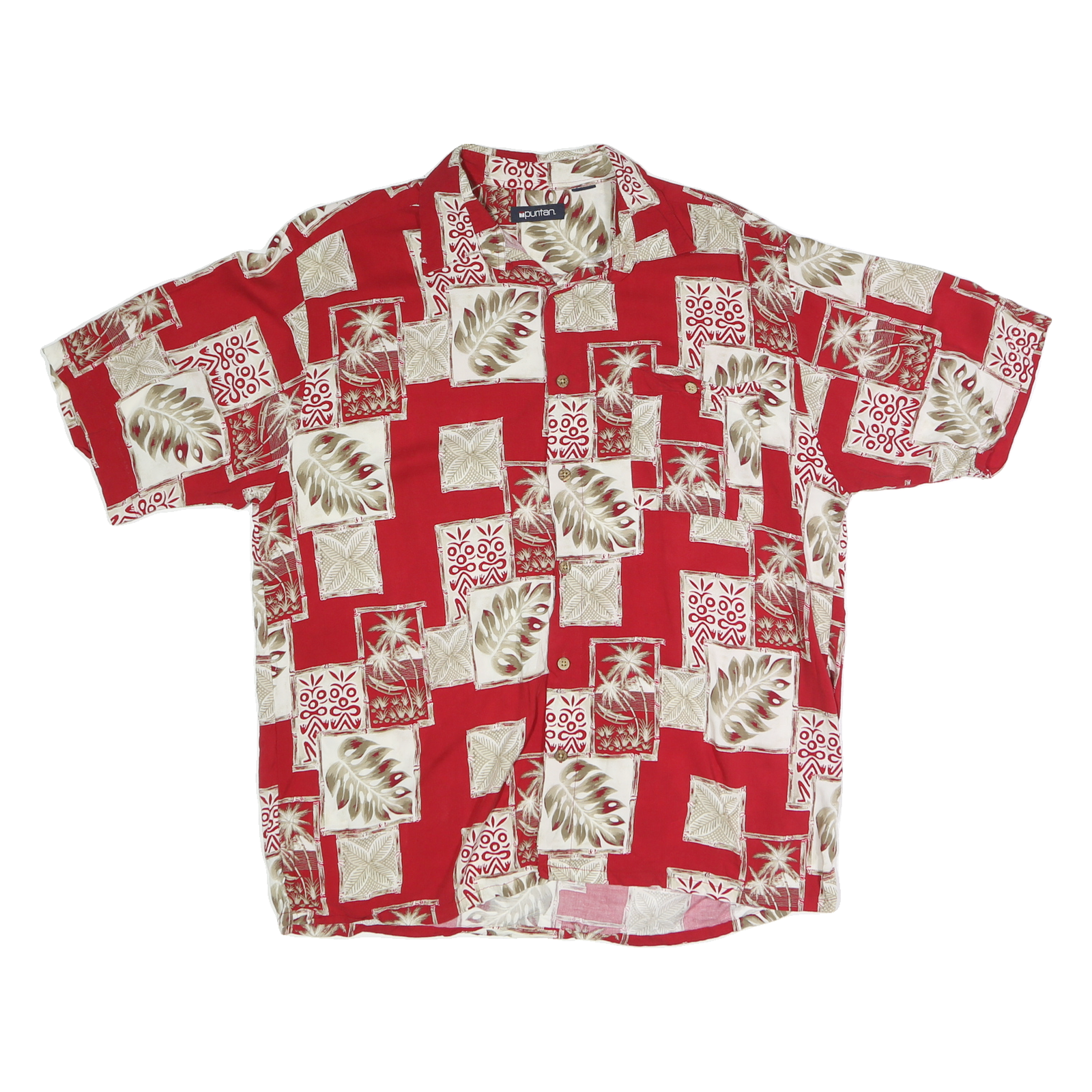 Buy PURITAN Mens Red Cream Hawaiian Shirt XL Tropical Casual Summer Cotton Refurbished - $18.19 PURITAN Mens Red Cream Hawaiian Shirt XL Tropical Casual Summer Cotton Refurbished - N/A refurbished available on Cerqular