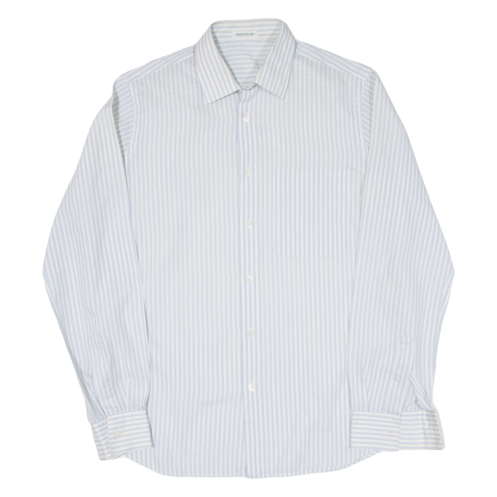Mens Formal Shirt Blue Striped Long Sleeve M Refurbished - N/A refurbished available on Cerqular
