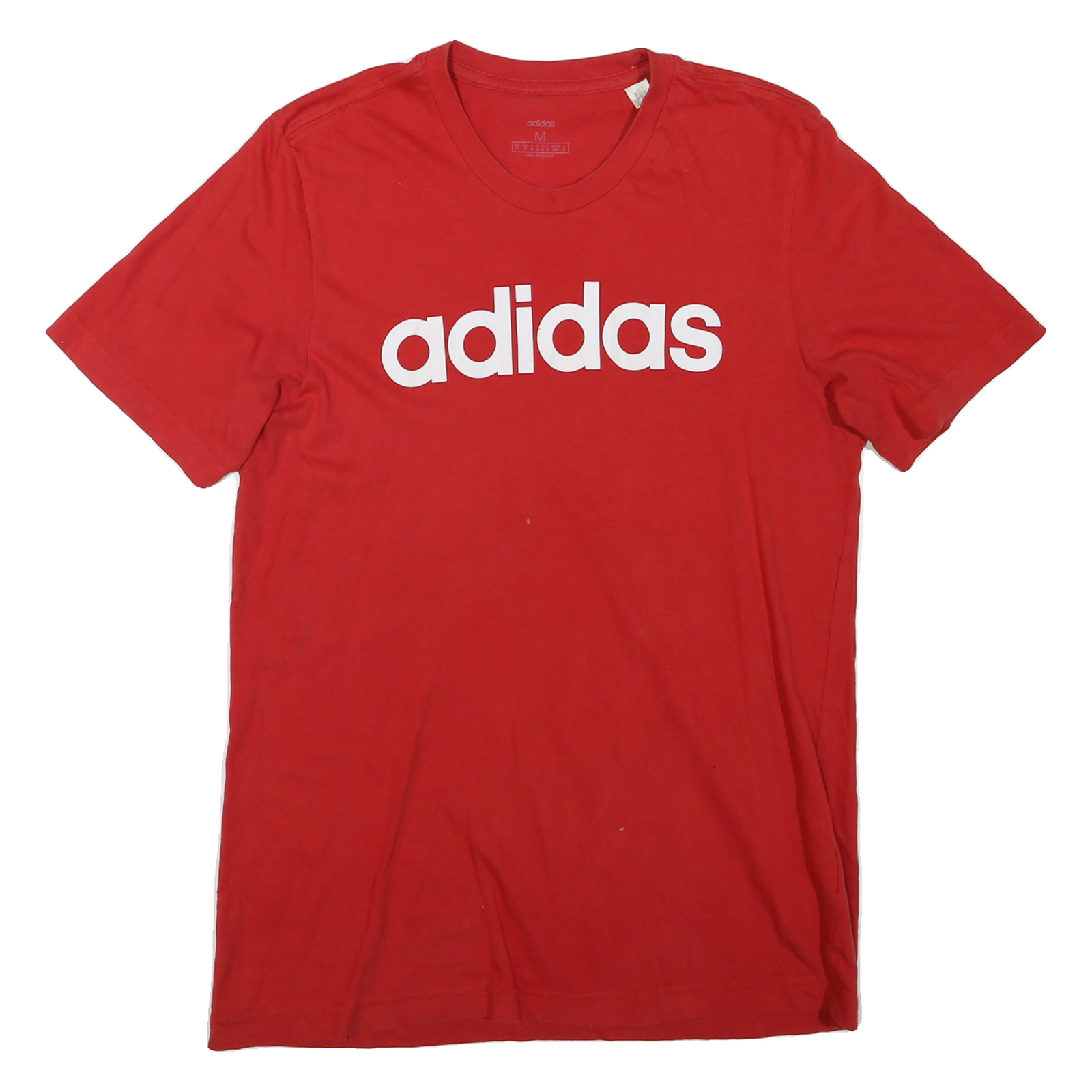 ADIDAS Mens Red Graphic T-Shirt M Short Sleeve Crew Neck Cotton Blend Refurbished - N/A refurbished available on Cerqular