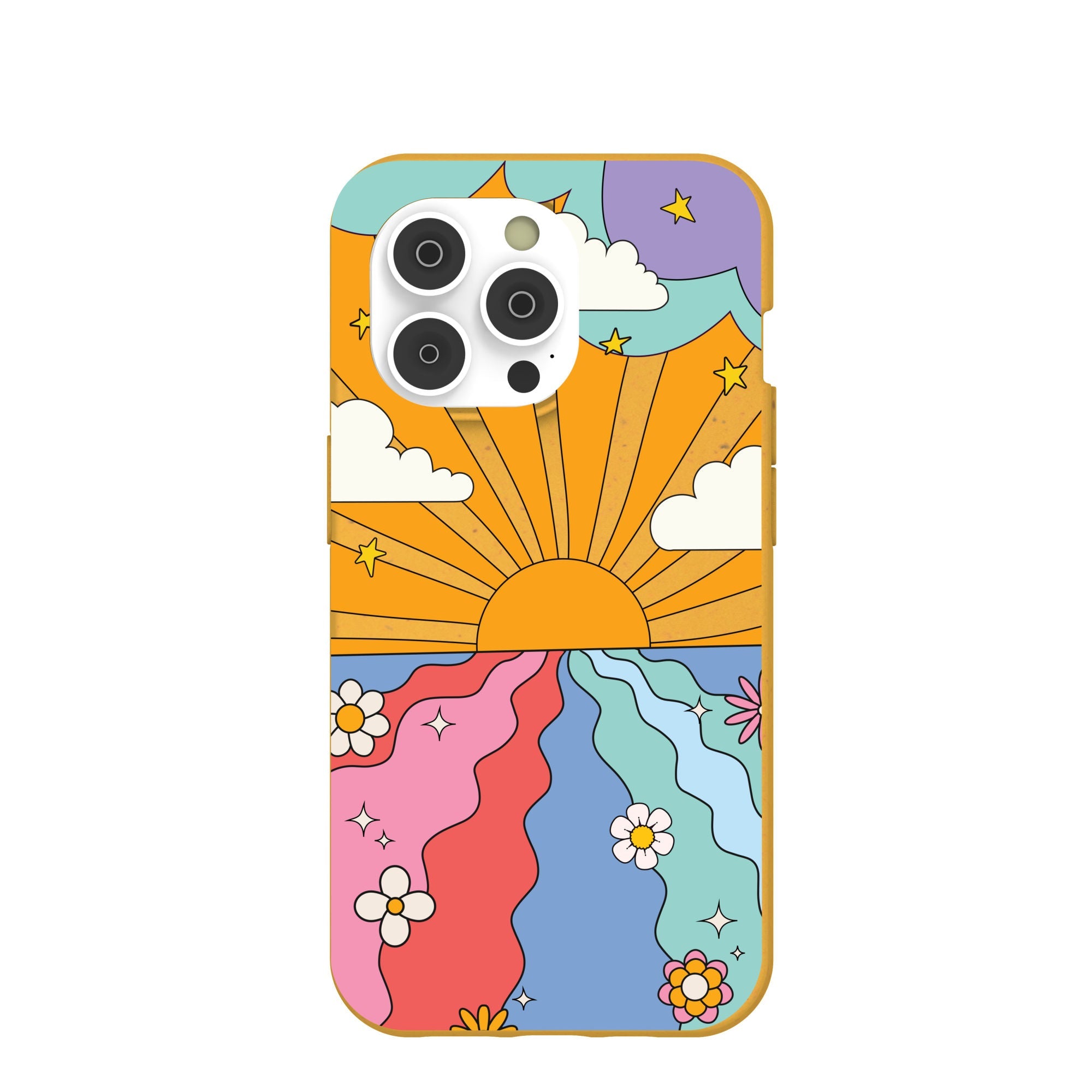Honey Into the Sunset iPhone 14 Pro Case Refurbished - Pela Case refurbished available on Cerqular
