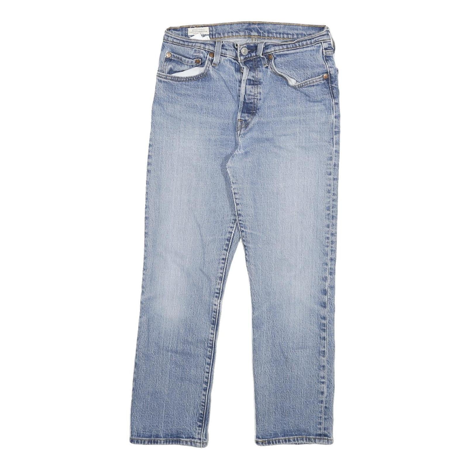 LEVI'S 501 Womens Jeans Blue Regular Straight Denim Light W26 L25 Classic Fit Refurbished - N/A refurbished available on Cerqular