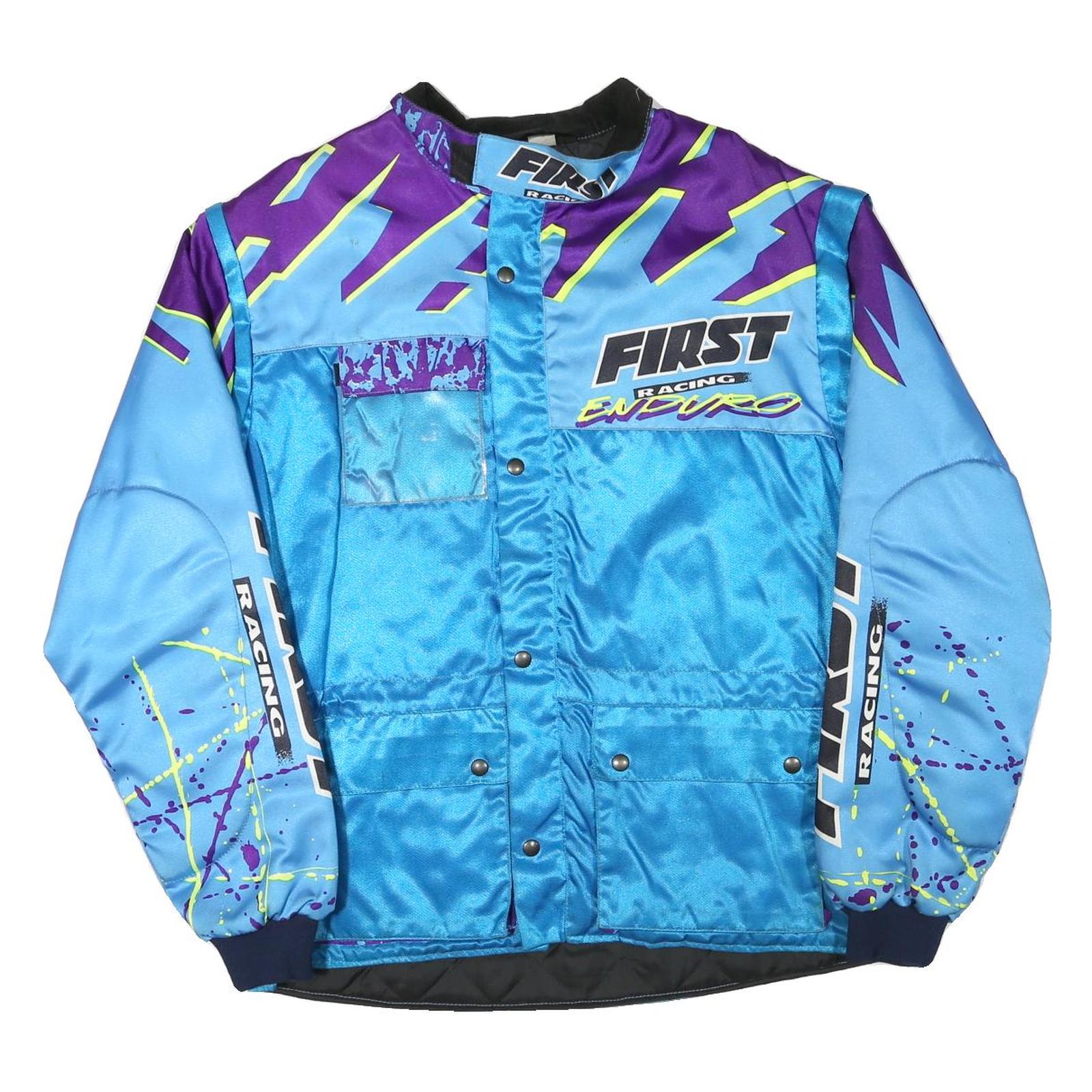 TACTEL Mens Blue & Purple Racing Jacket XL Polyester Blend Button Fastening Refurbished - N/A refurbished available on Cerqular