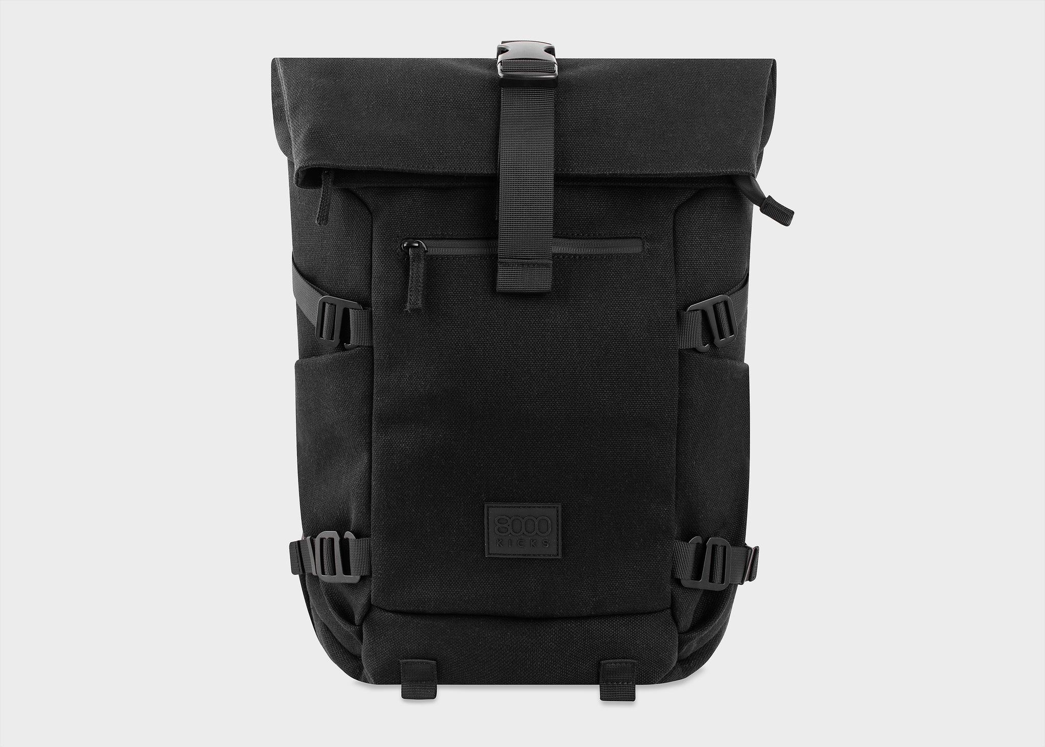 Nomad Hemp Rolltop Backpack in Full Black Refurbished - 8000Kicks refurbished available on Cerqular