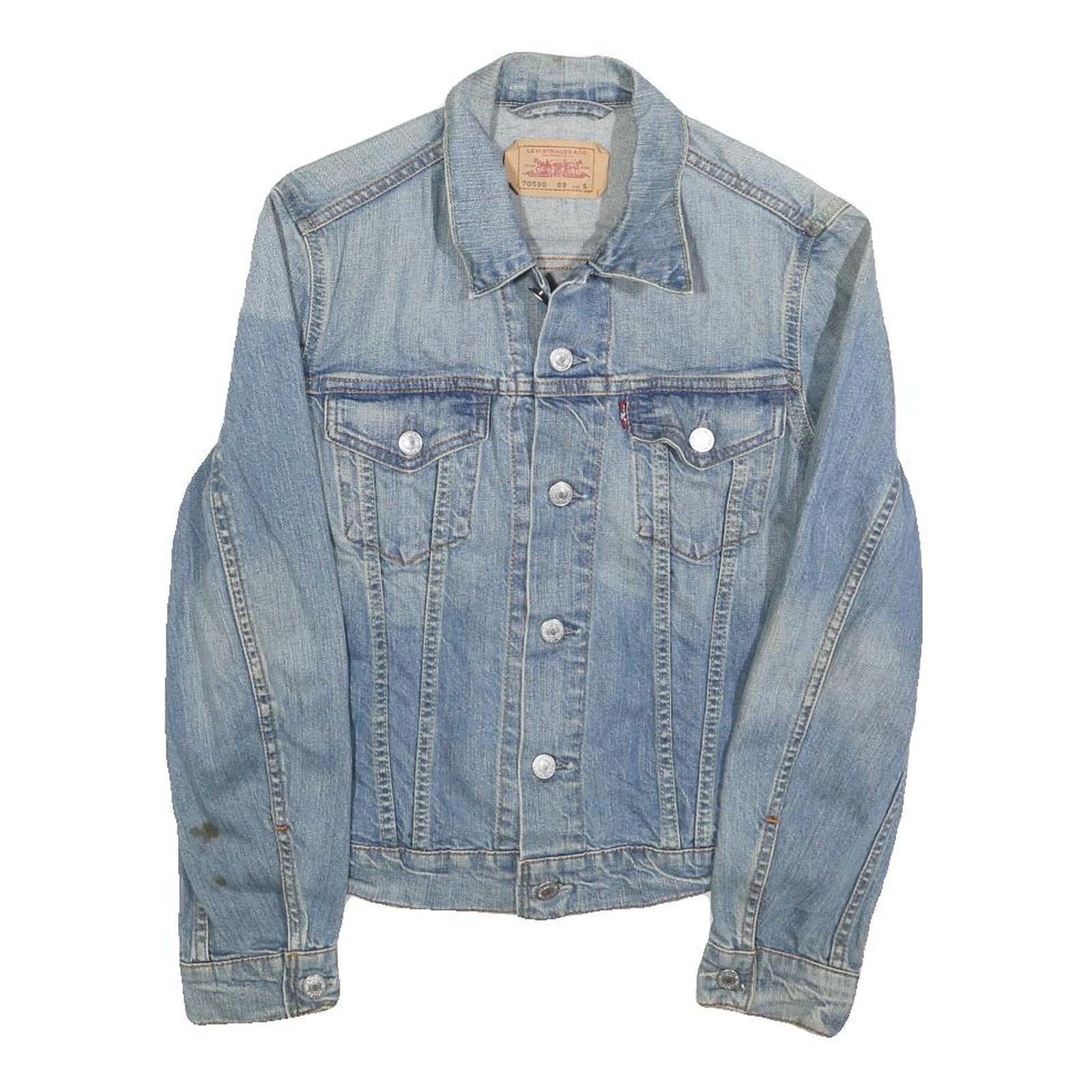 LEVI'S Womens Blue Denim Jacket S Cotton Button Front Classic Fit Casual Refurbished - N/A refurbished available on Cerqular