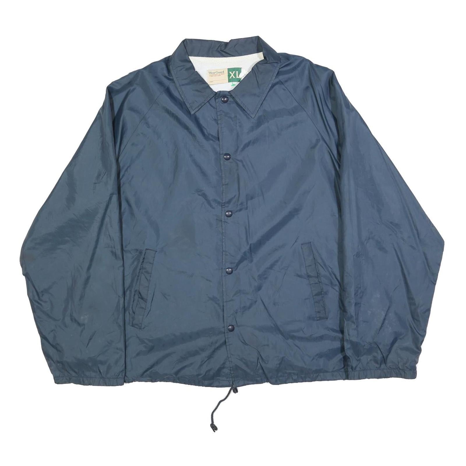 WEAR GUARD Mens Blue Button Jacket XL Polyester Plain Lightweight Casual Refurbished - N/A refurbished available on Cerqular