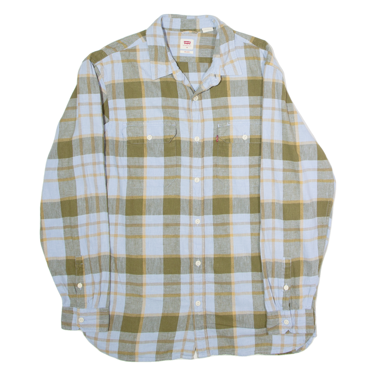 Buy LEVI'S Relaxed Mens Shirt Blue Check Long Sleeve M Refurbished - $25.99 LEVI'S Relaxed Mens Shirt Blue Check Long Sleeve M Refurbished - N/A refurbished available on Cerqular