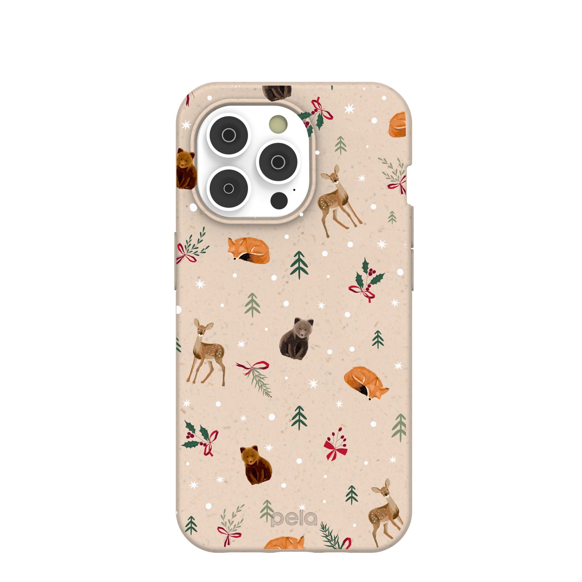 Seashell Winter Woodland iPhone 14 Pro Case Refurbished - Pela Case refurbished available on Cerqular