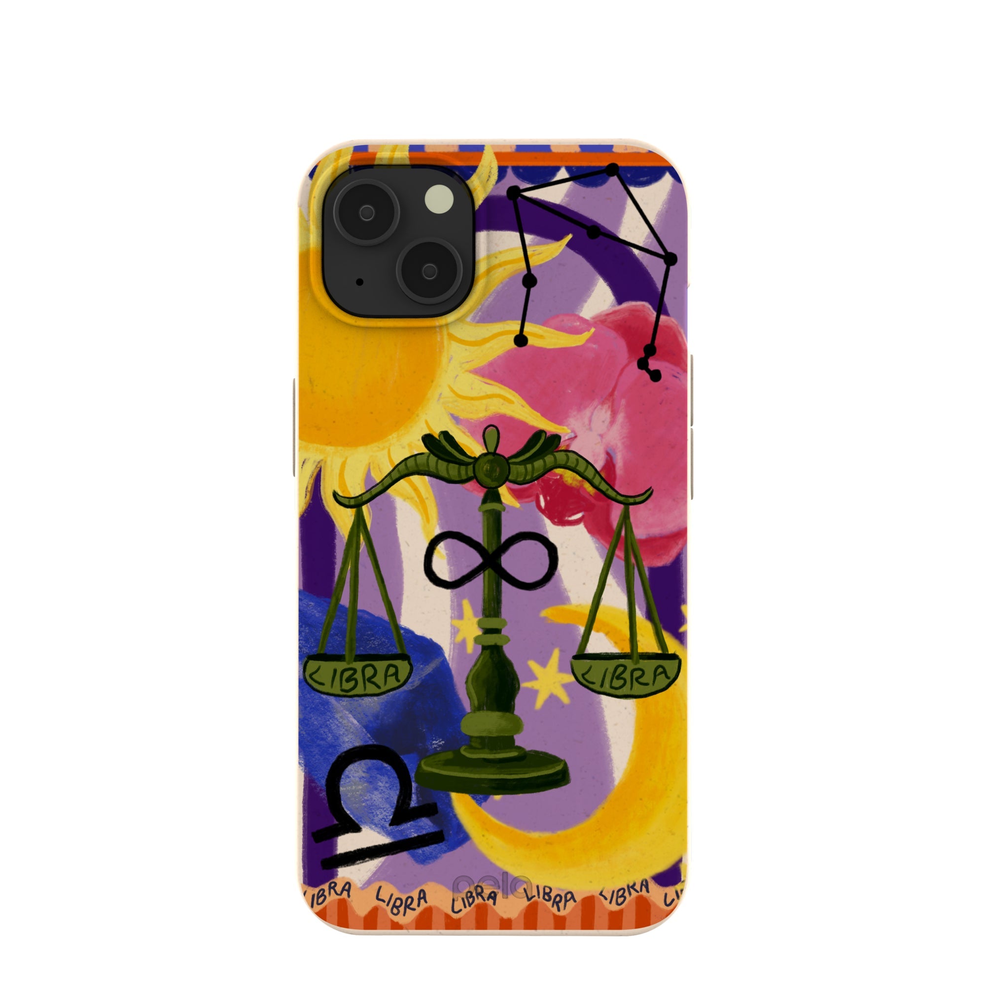 Seashell Libra Scale iPhone 13 Case Refurbished - Pela Case refurbished available on Cerqular
