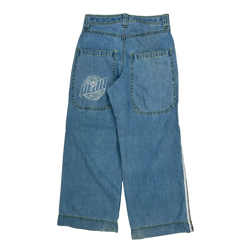 Buy Alab Wide Leg Jeans - 31W 28L Blue Denim Refurbished - $100.49 Alab Wide Leg Jeans - 31W 28L Blue Denim Refurbished - Thrifted (note: this is a term often used to describe second- refurbished available on Cerqular