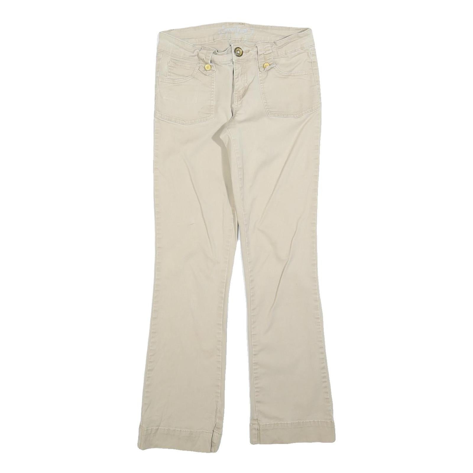 Buy SPOON Womens Cotton Blend Beige Regular Fit Trousers W28 L30 Zip Pocketed Refurbished - $23.39 SPOON Womens Cotton Blend Beige Regular Fit Trousers W28 L30 Zip Pocketed Refurbished - N/A refurbished available on Cerqular
