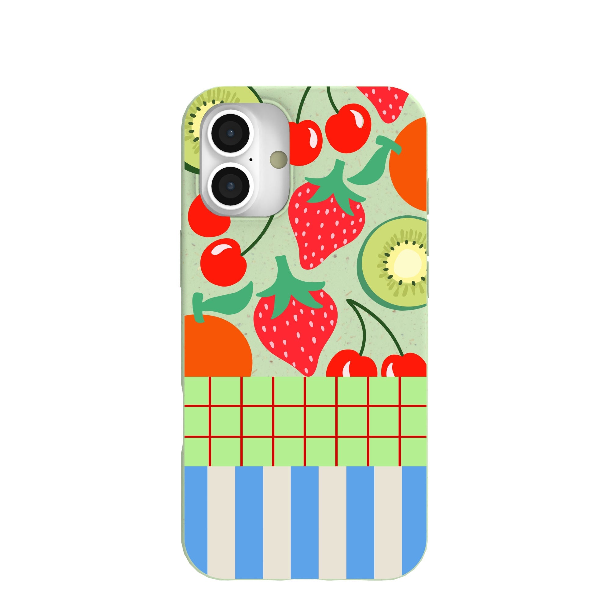 Sage Green Fresh Picnic iPhone 16 Plus Case Refurbished - Pela Case refurbished available on Cerqular
