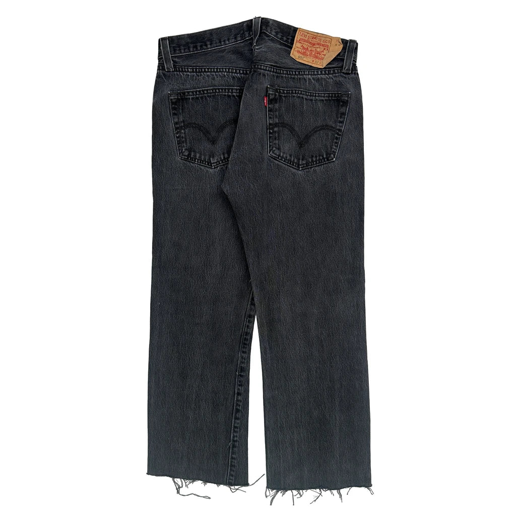 501 Levis Jeans - 31W 27L Grey Cotton Refurbished - Thrifted (note: this is a term often used to describe second- refurbished available on Cerqular