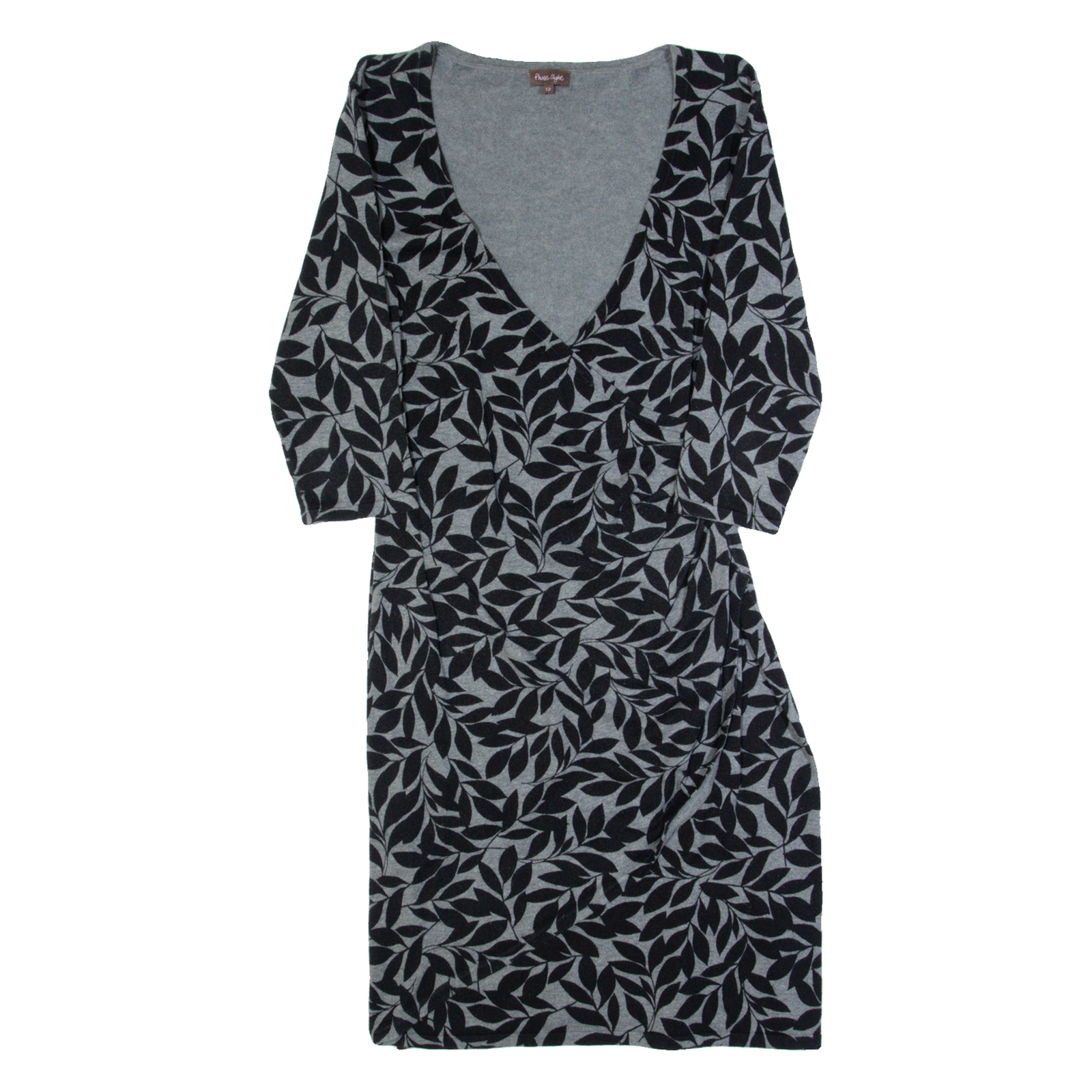 PHASE EIGHT Womens Bodycon Dress Grey Floral Knee Length UK 12 Refurbished - N/A refurbished available on Cerqular