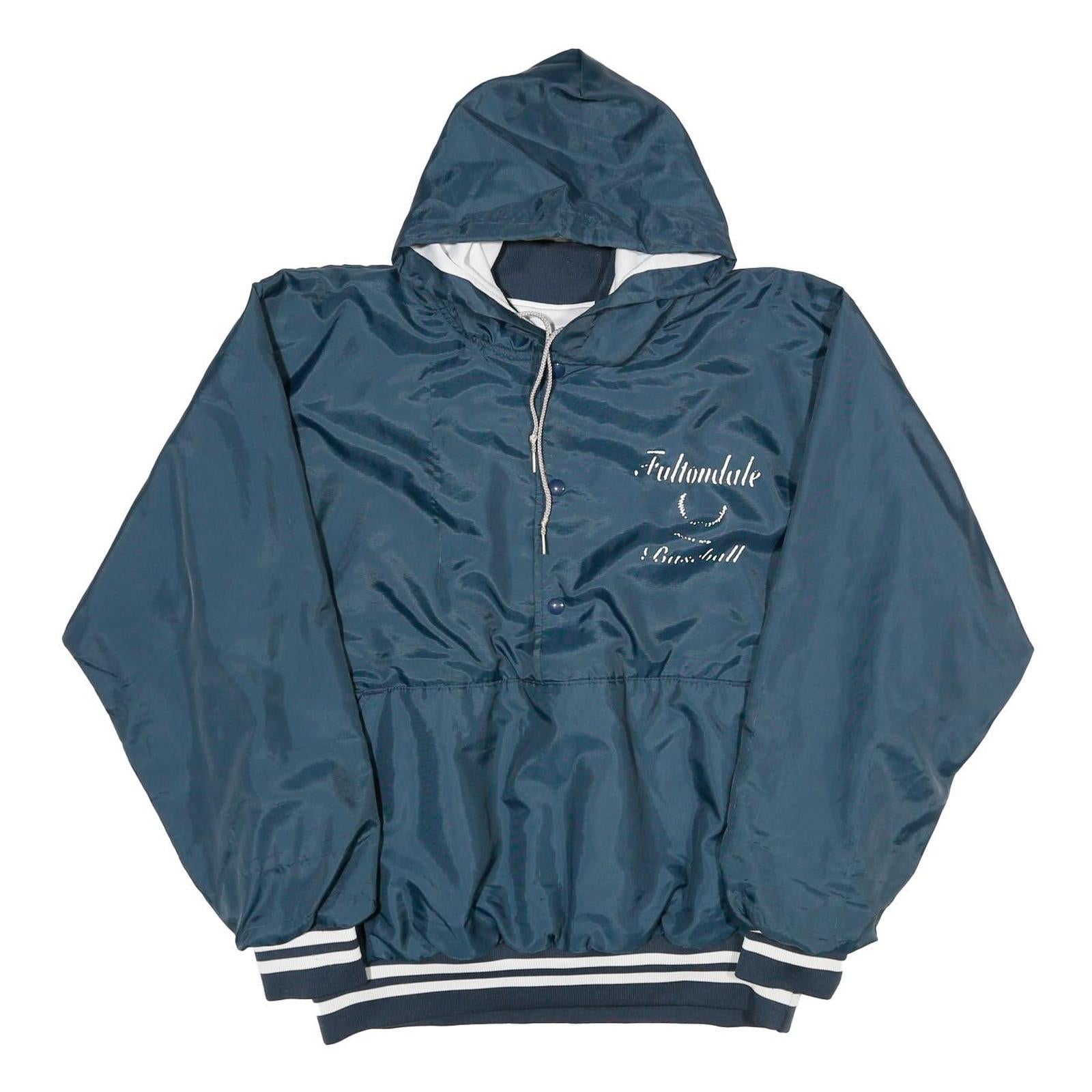 DA Mens Blue Hooded Zip Jacket XL Polyester Plain Lightweight Casual Sportswear Refurbished - N/A refurbished available on Cerqular