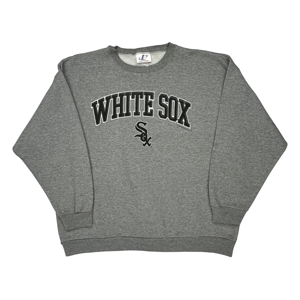 White Sox Unbranded Mlb Sweatshirt - 2XL Grey Cotton Refurbished - Thrifted (note: this is a term often used to describe second- refurbished available on Cerqular