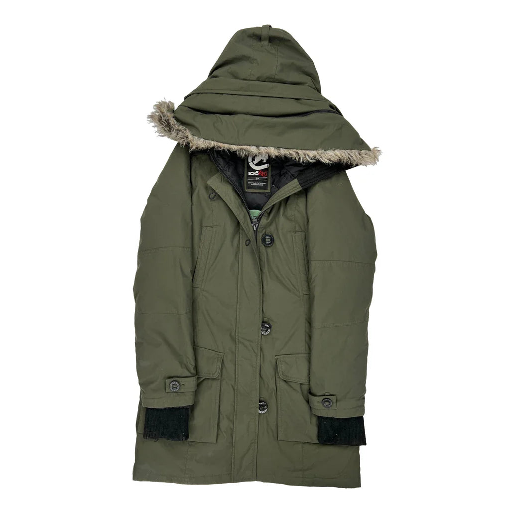 Buy Ecko Unltd Parka - Small Green Polyester Refurbished - $111.21 Ecko Unltd Parka - Small Green Polyester Refurbished - Thrifted (note: this is a term often used to describe second- refurbished available on Cerqular