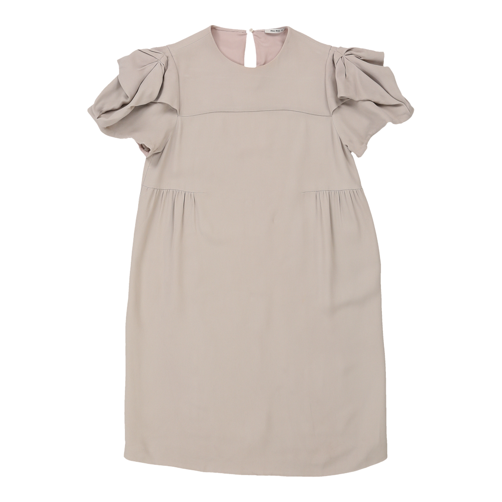 Miu Miu Dress - Medium Beige Viscose | Size: medium Refurbished - N/A (Preloved Designer is not a specific brand, it refurbished available on Cerqular