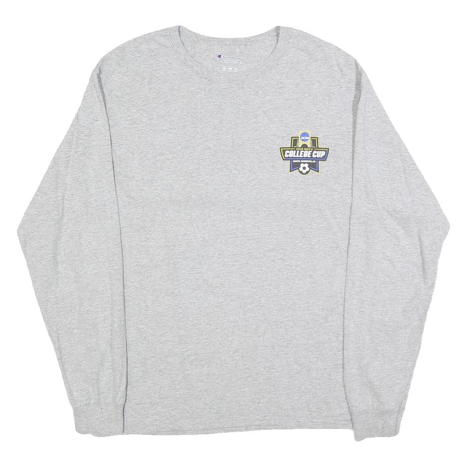 CHAMPION Mens Grey NCAA College Cup Long Sleeve Crew Neck T-Shirt M Refurbished - N/A refurbished available on Cerqular
